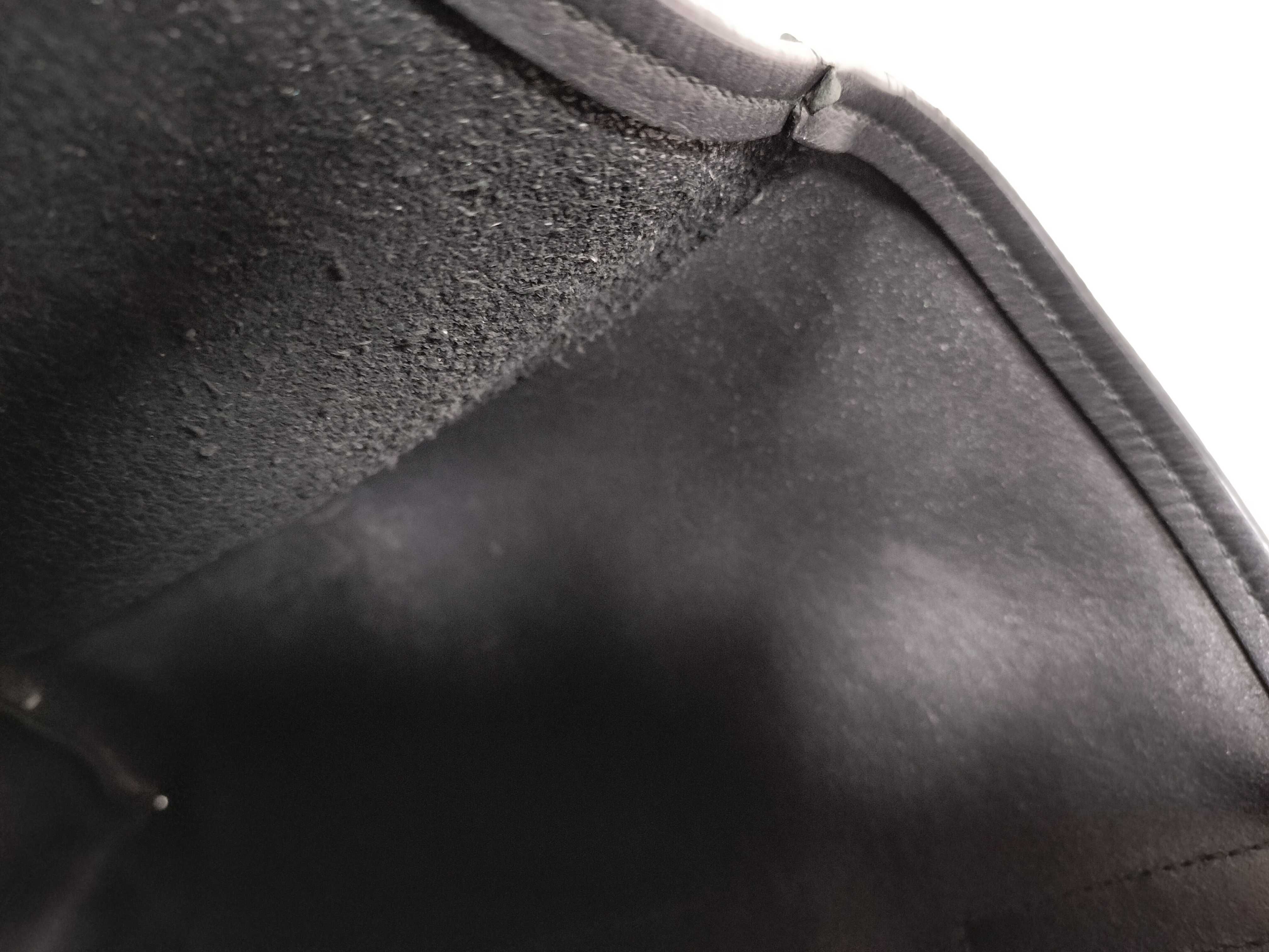 tote bag, leather, black, with logo and pouch. — view 9