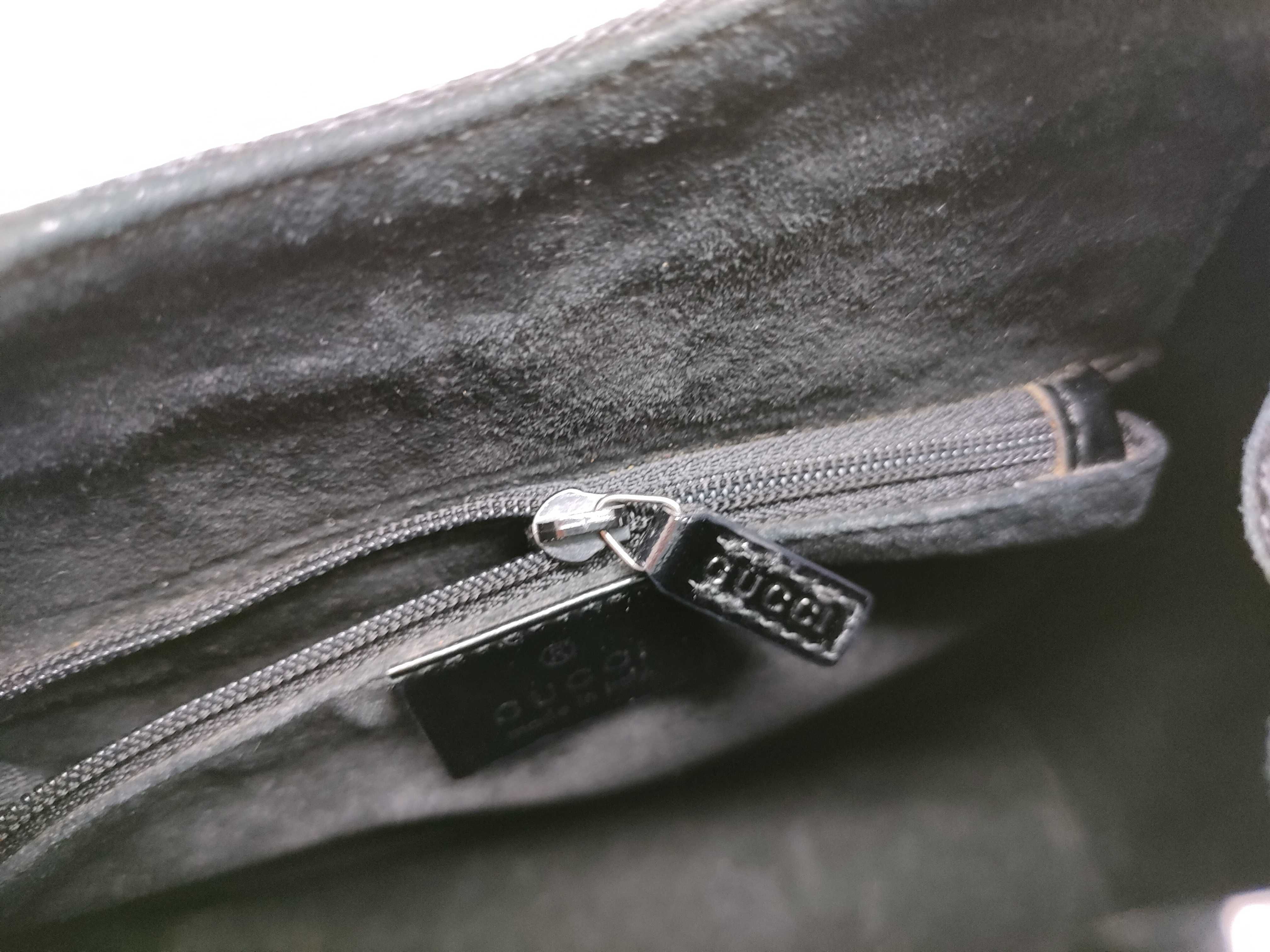 GG Canvas Handbag, Black, Plastic Handle — view 12