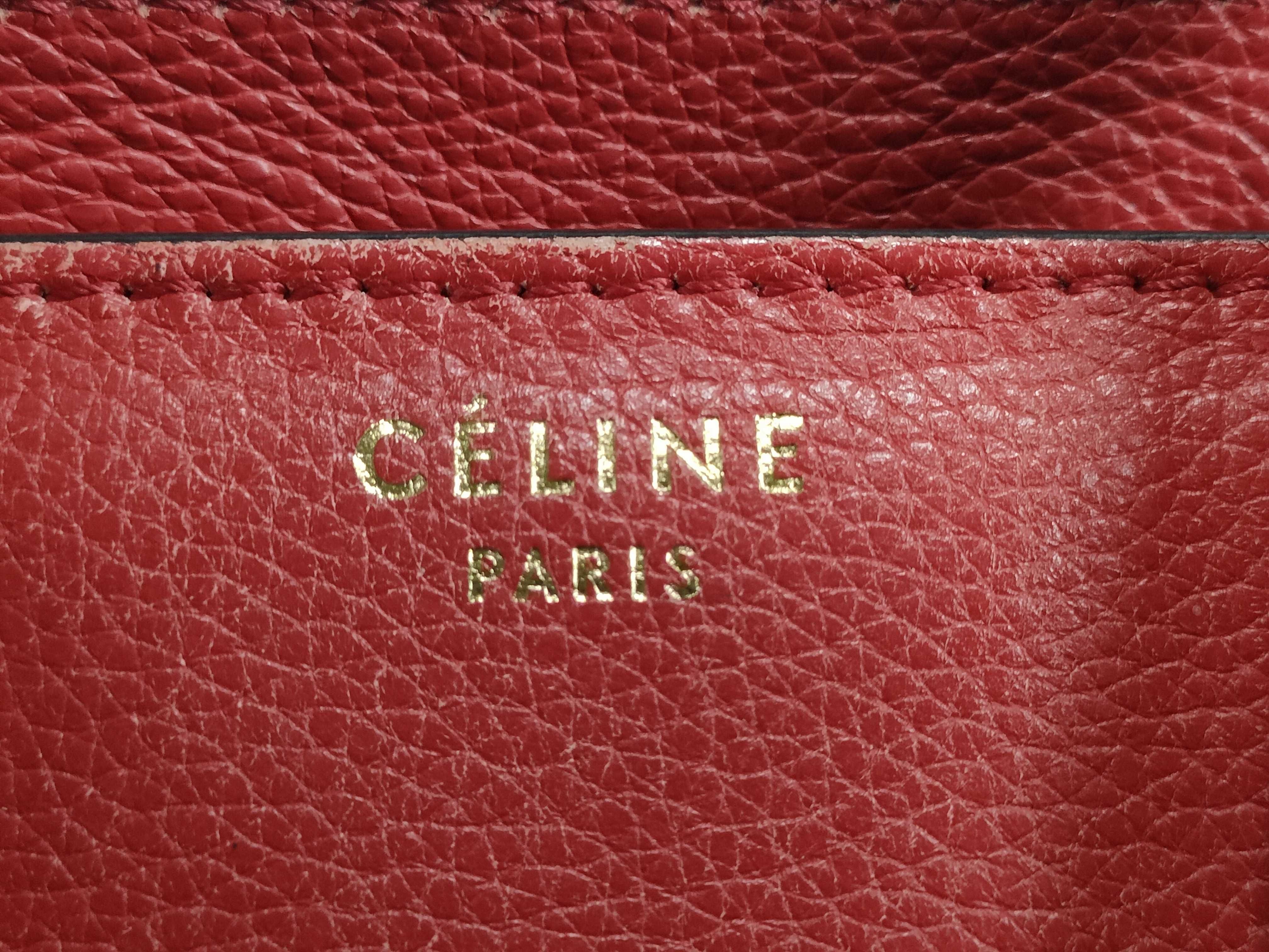 Micro Shopper Tote Bag, Leather, Red, Handbag — view 12