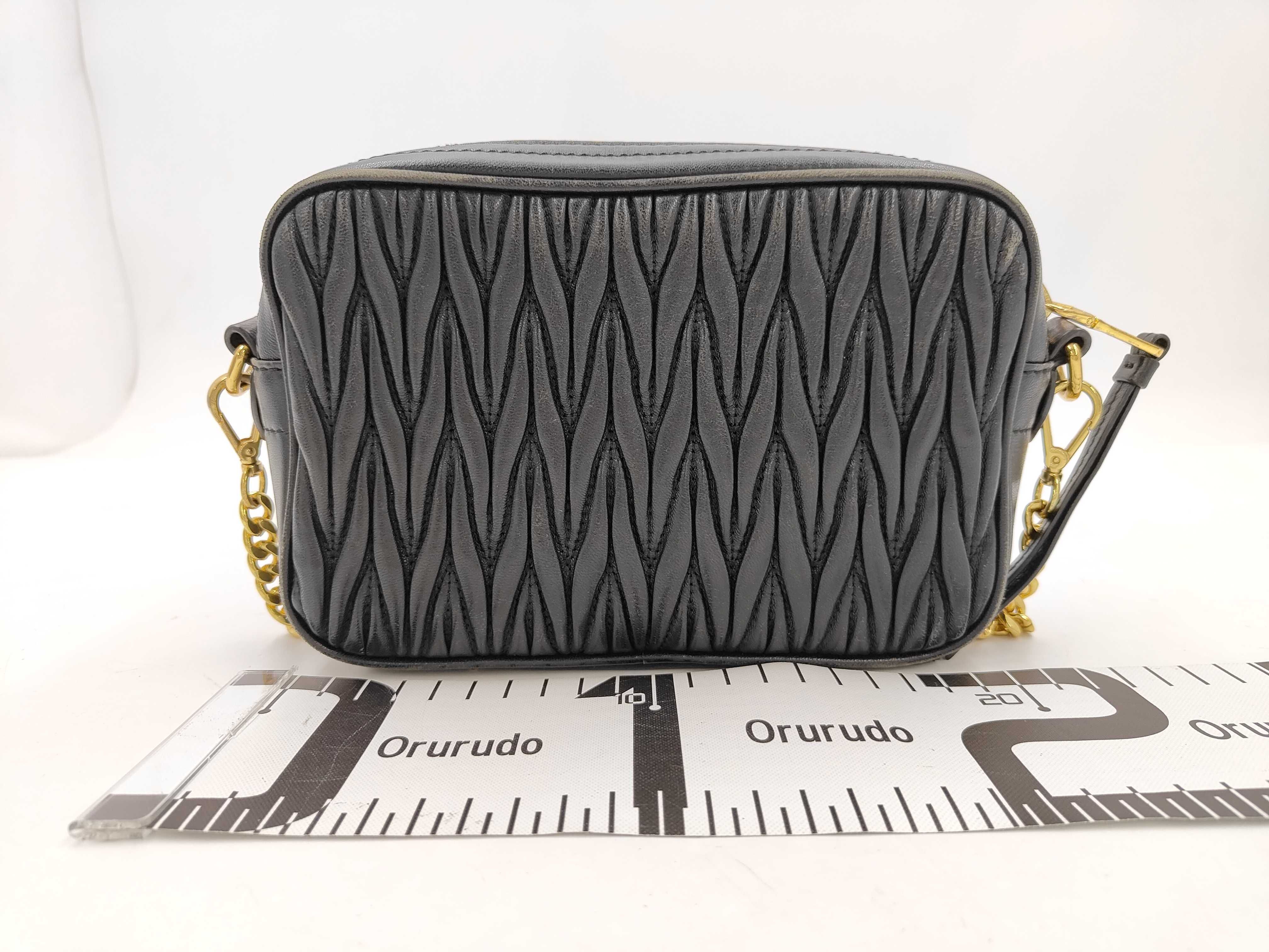 Matelassé Chain Shoulder Bag, Black Shoulder Bag — view 2