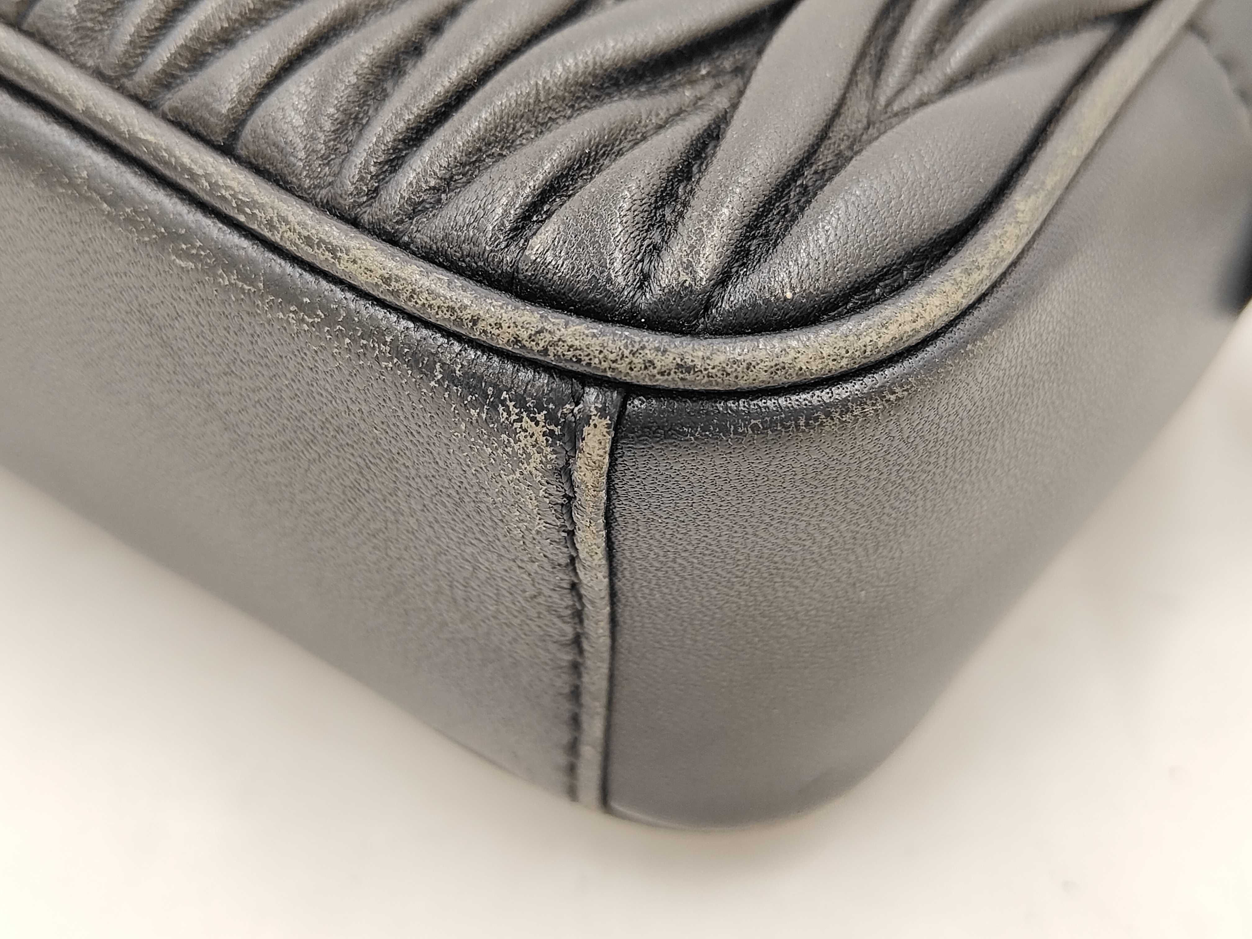 Matelassé Chain Shoulder Bag, Black Shoulder Bag — view 3