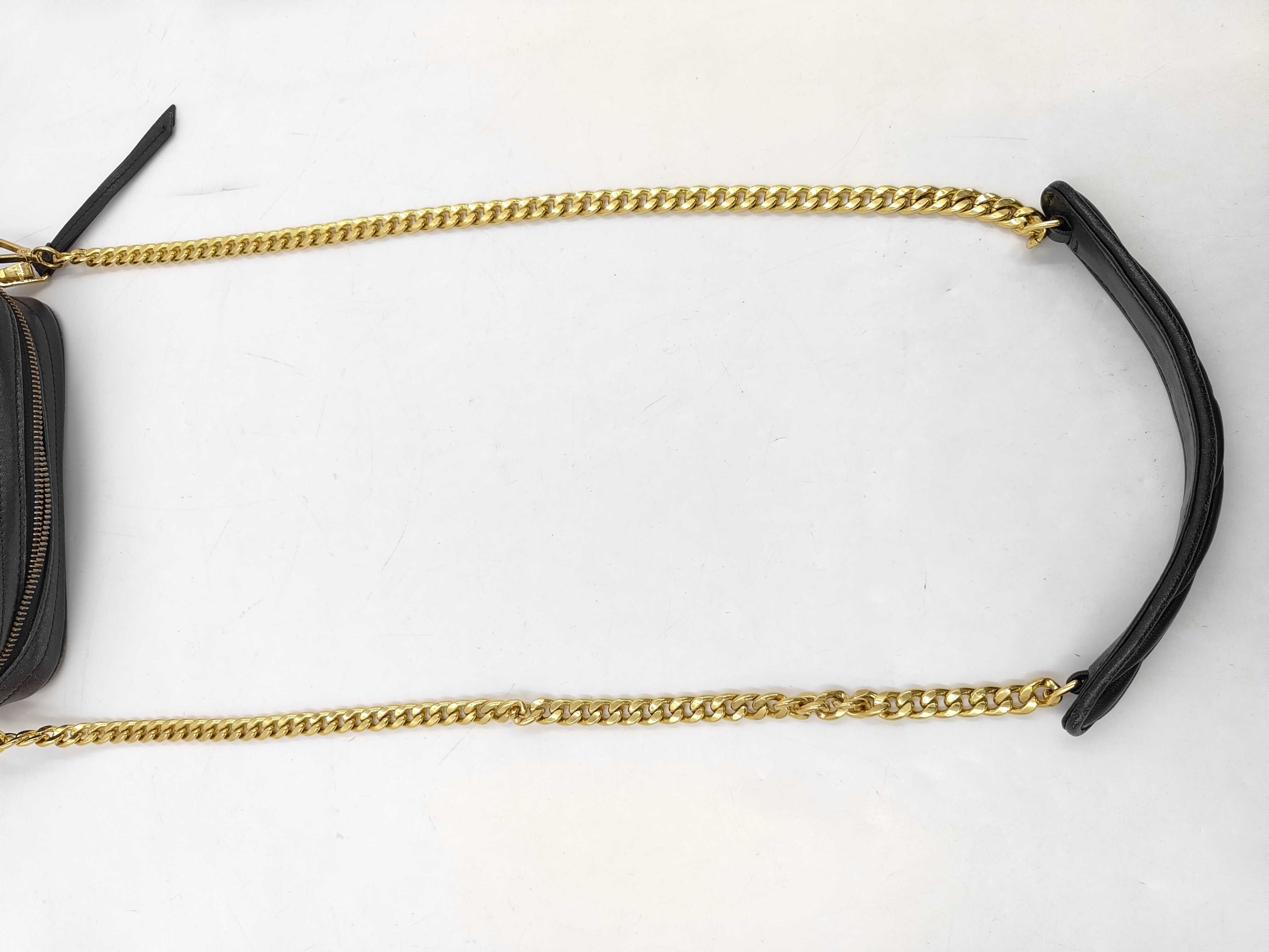 Matelassé Chain Shoulder Bag, Black Shoulder Bag — view 9