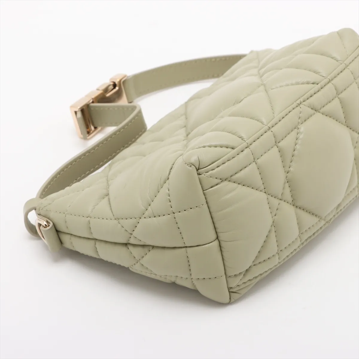 Cannage Nomad Pouch Leather Handbag Green — view 4