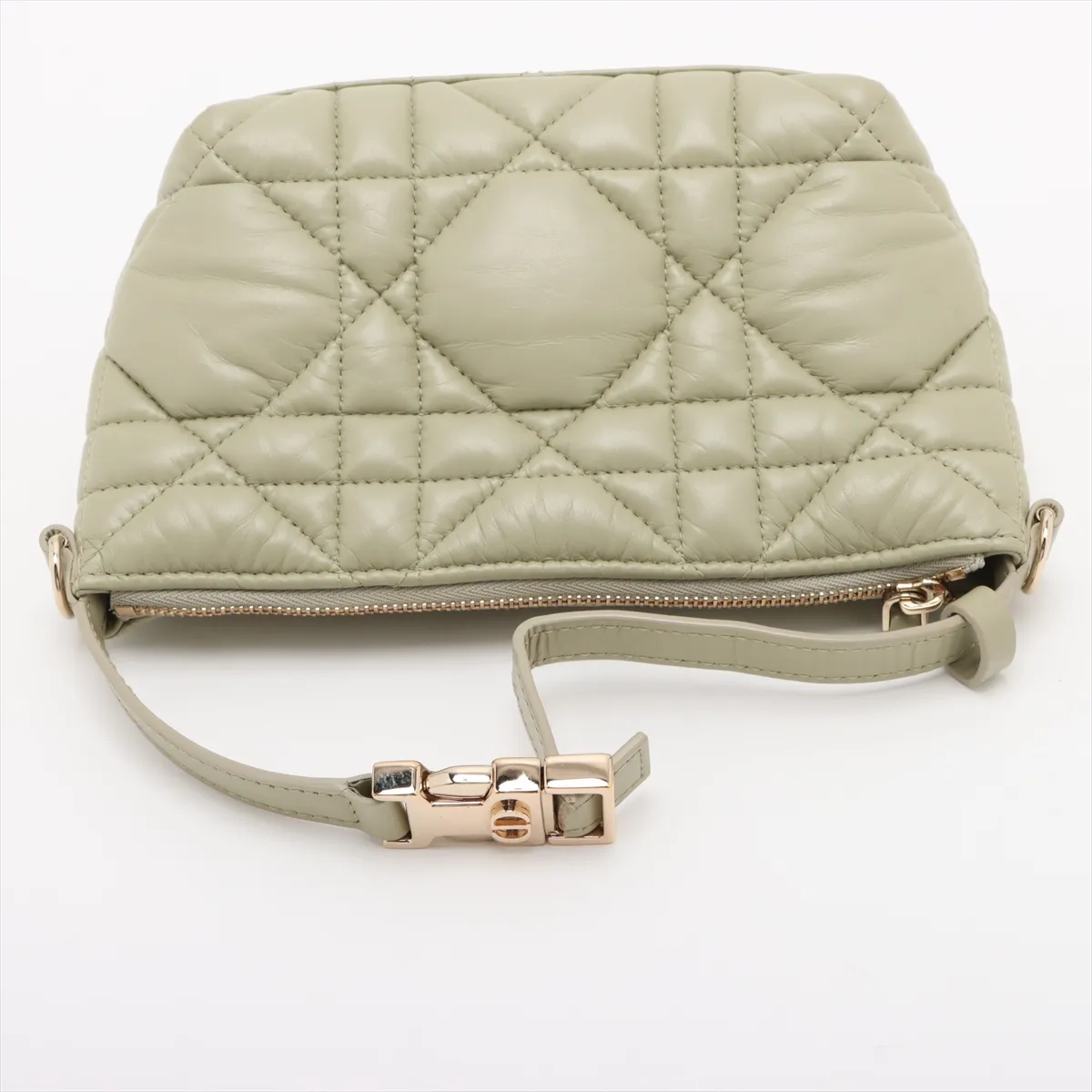 Cannage Nomad Pouch Leather Handbag Green — view 5