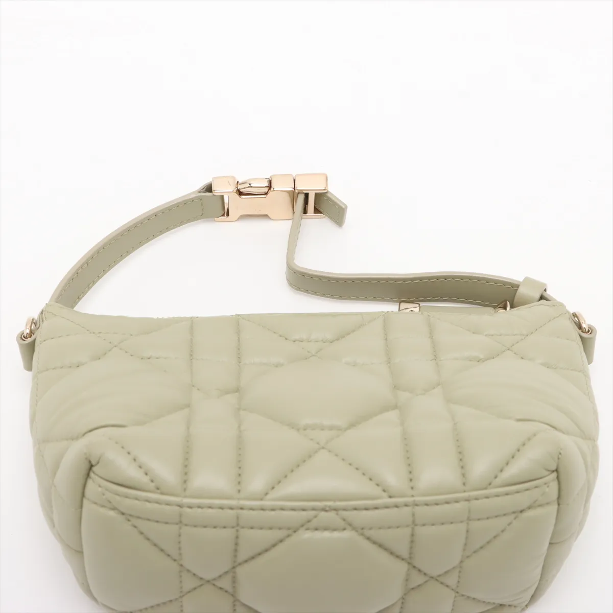 Cannage Nomad Pouch Leather Handbag Green — view 6