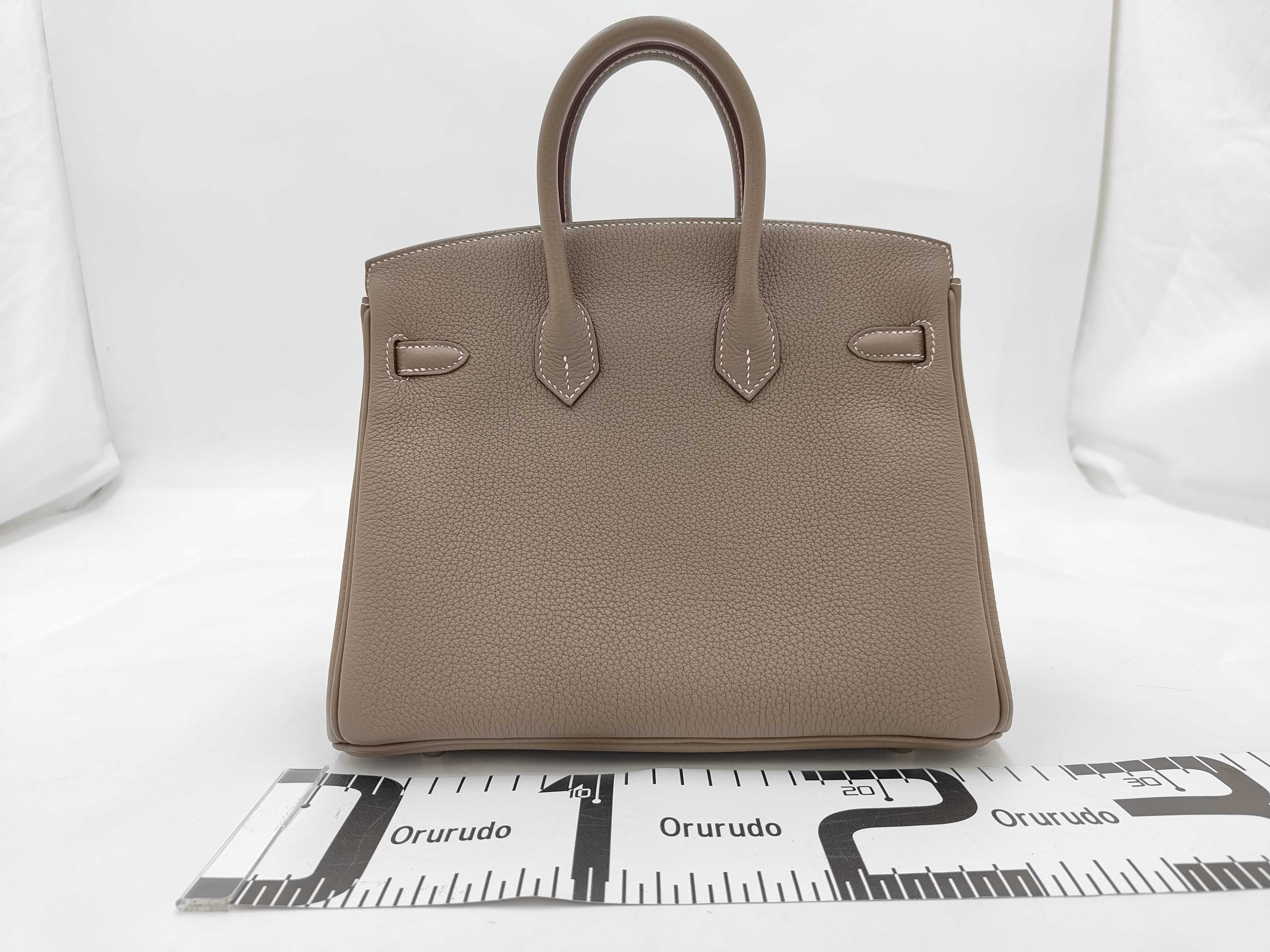 Birkin 25 G stamp Etoupe handbag — view 2