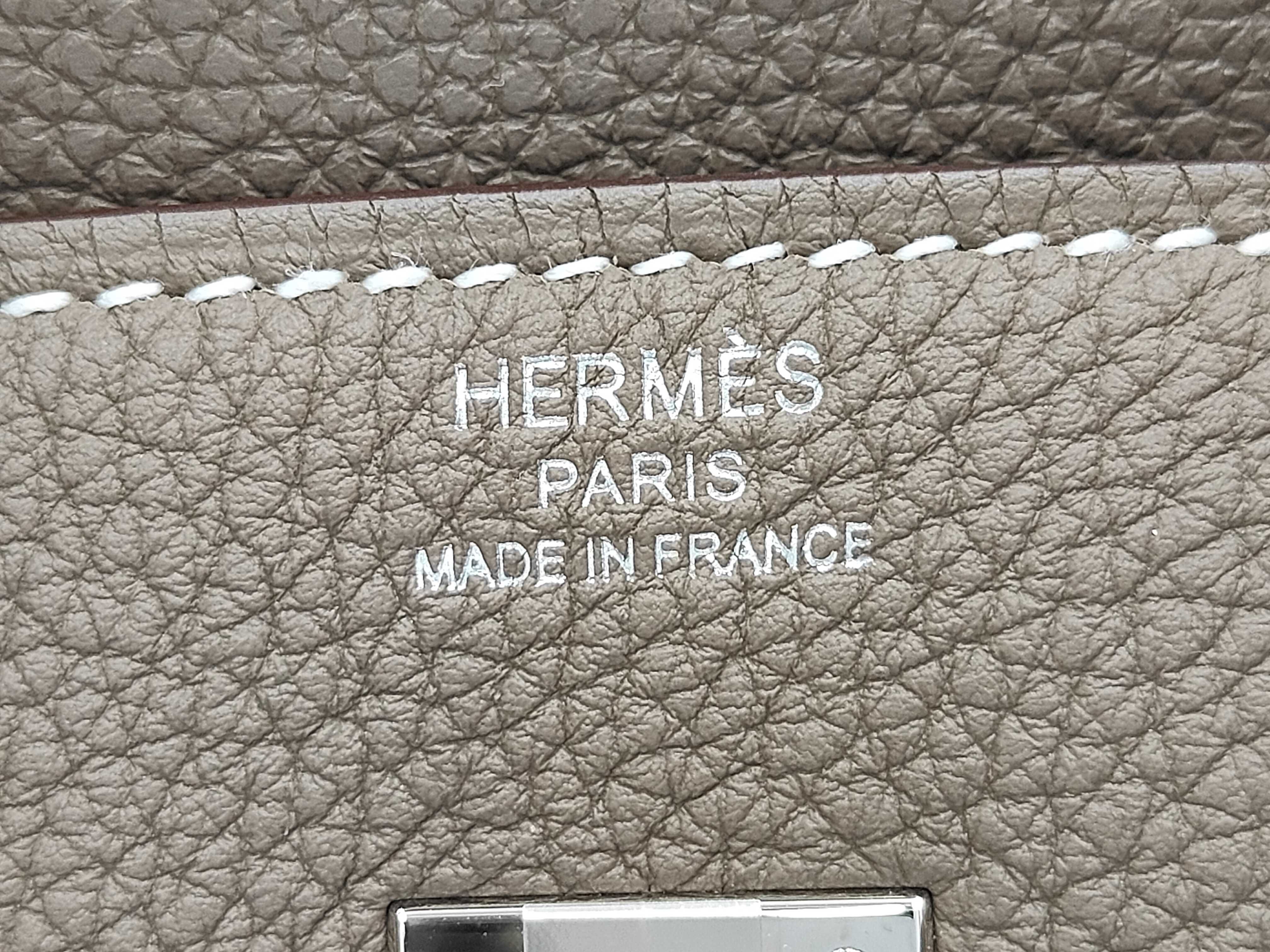Birkin 25 G stamp Etoupe handbag — view 11