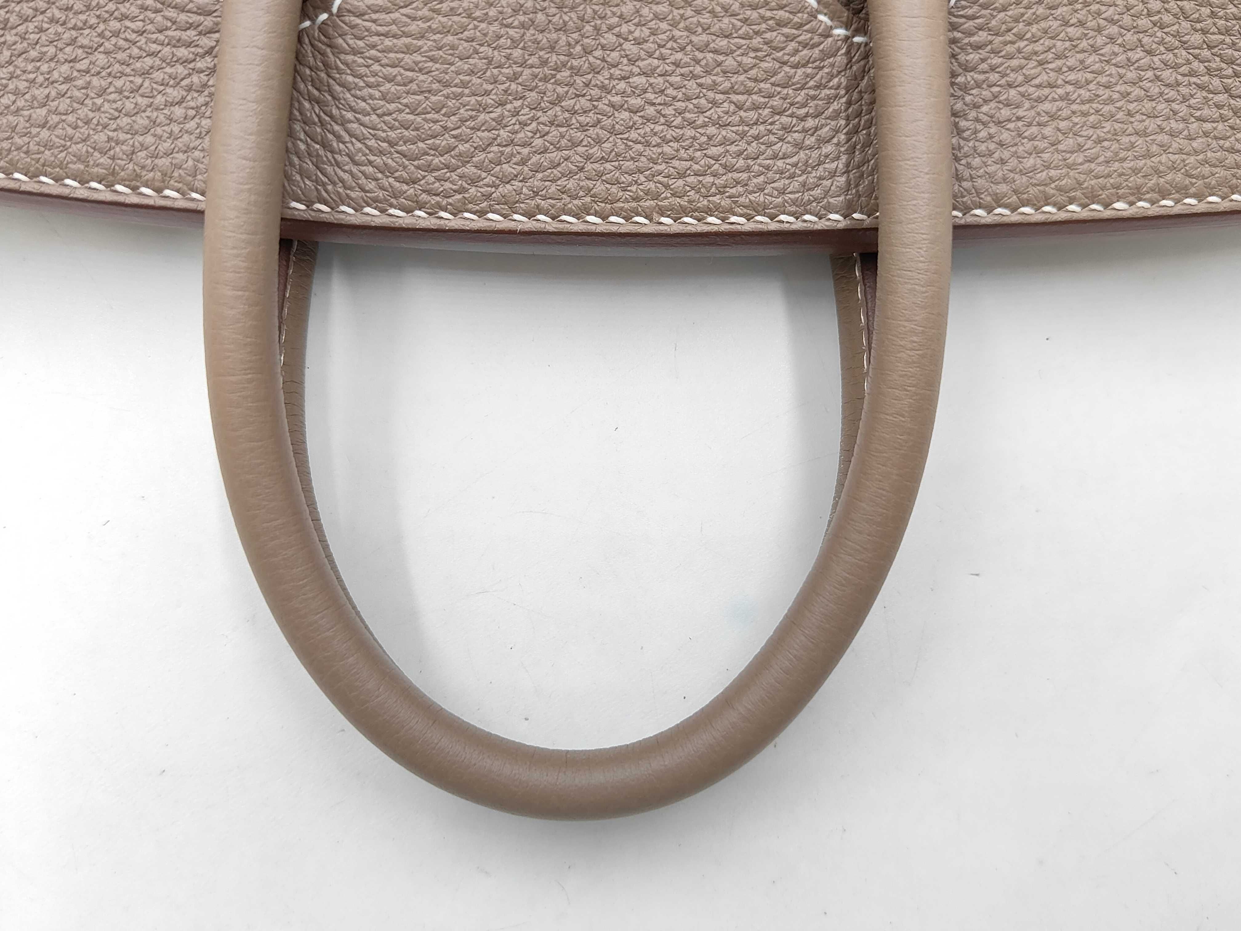Birkin 25 G stamp Etoupe handbag — view 3