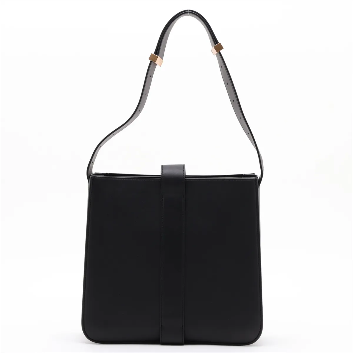 Marie Leather Shoulder Bag, Black — view 2