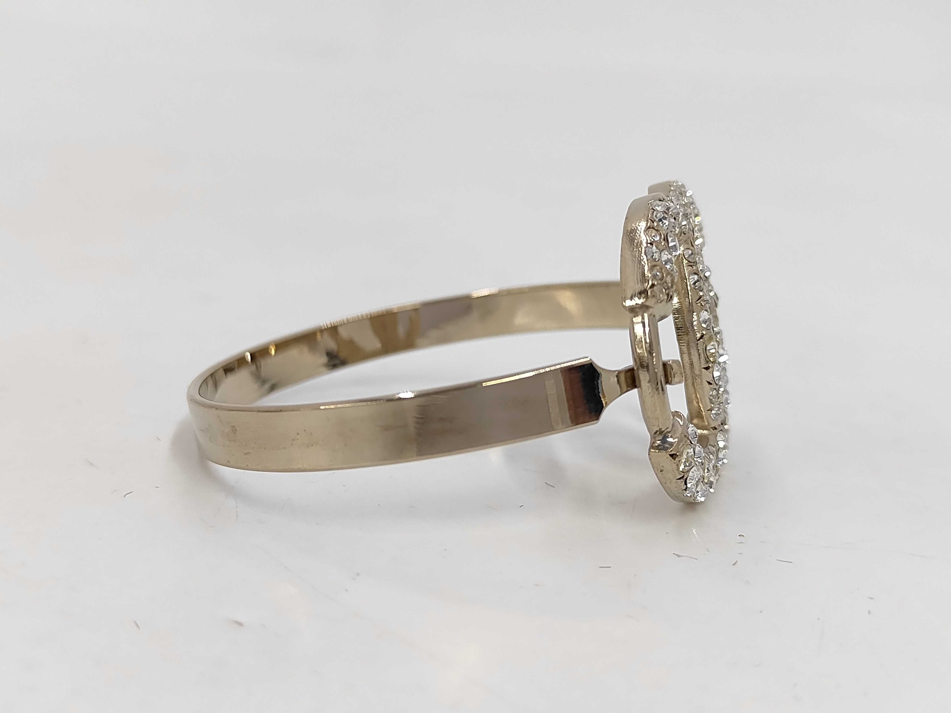 04A Coco Mark Rhinestone Silver Bracelet (Bracelet/Bangle) — view 6