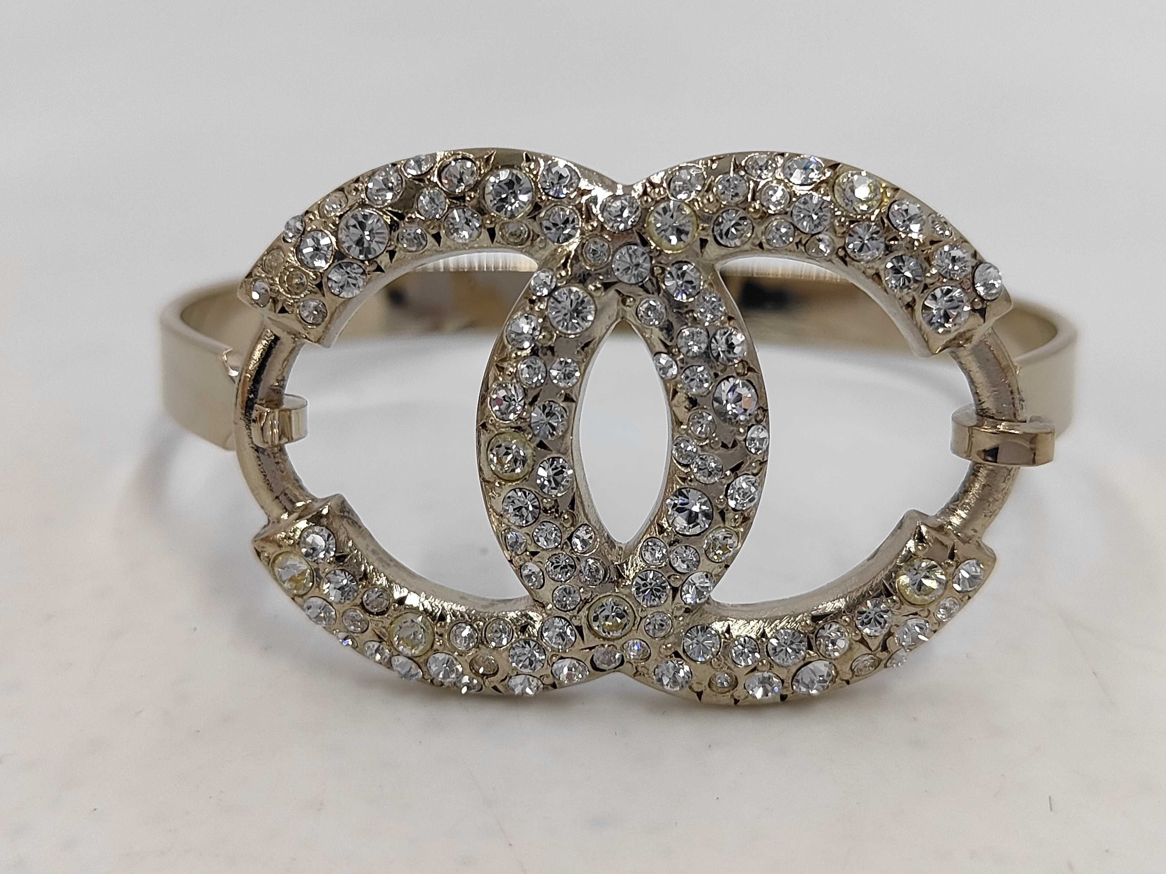 04A Coco Mark Rhinestone Silver Bracelet (Bracelet/Bangle) — view 7