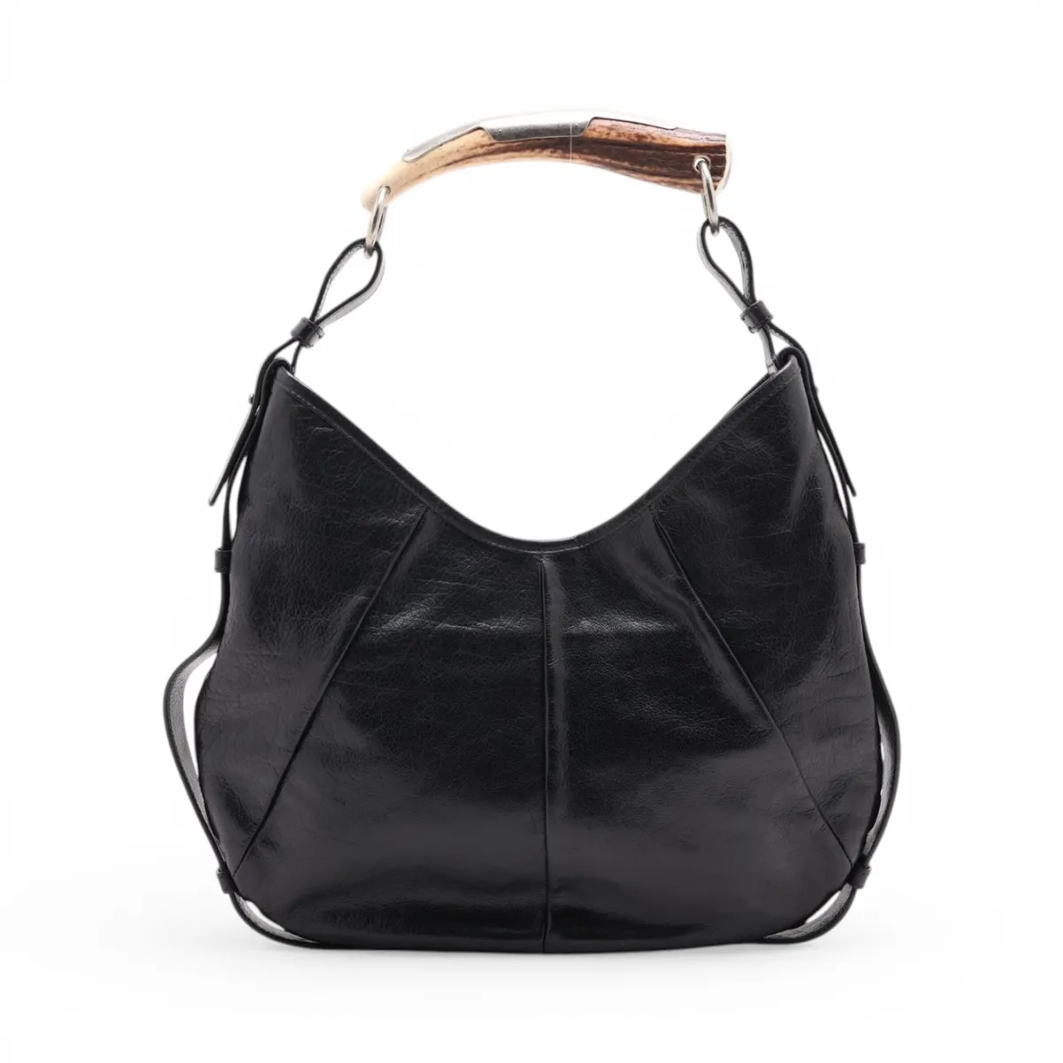 Mombasa Leather Shoulder Bag, Black — view 2