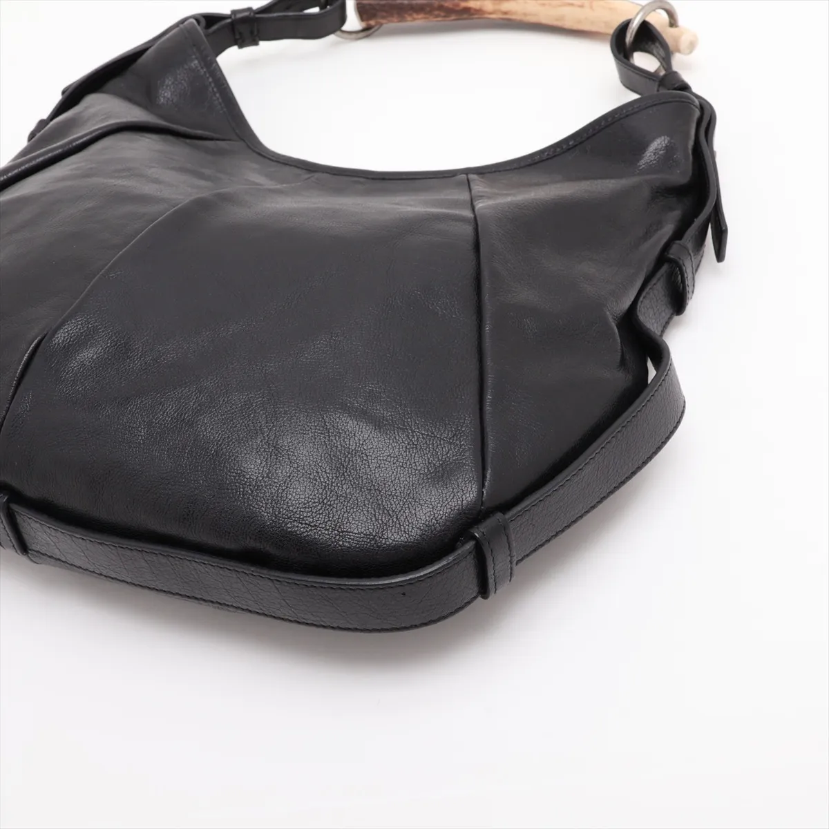 Mombasa Leather Shoulder Bag, Black — view 3