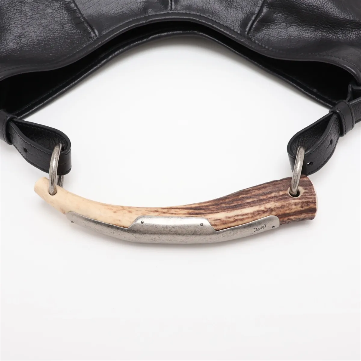 Mombasa Leather Shoulder Bag, Black — view 5