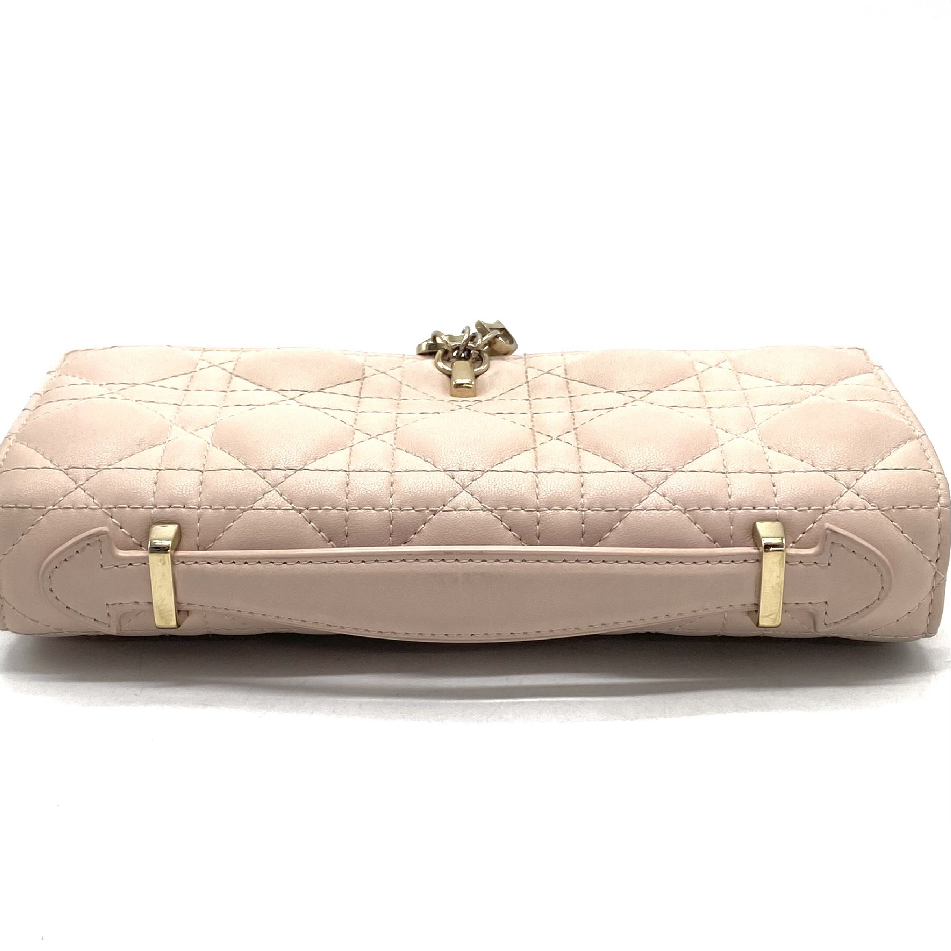 Christian Cannage Daily Pouch Leather Chain Shoulder Bag — view 6