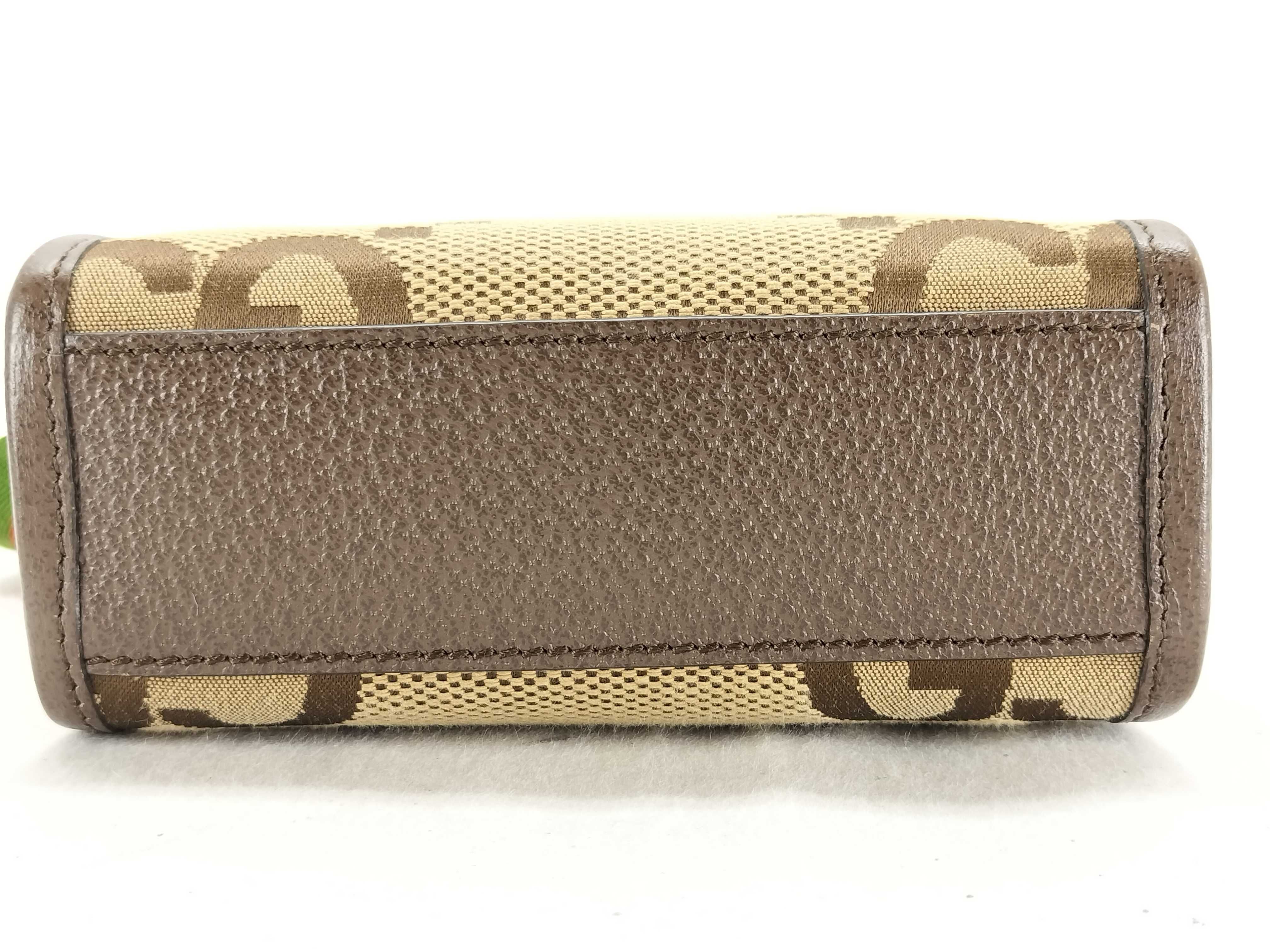 GG Canvas Jumbo GG Canvas x Leather 2-Way Handbag Beige x Brown 699406 Handbag — view 8