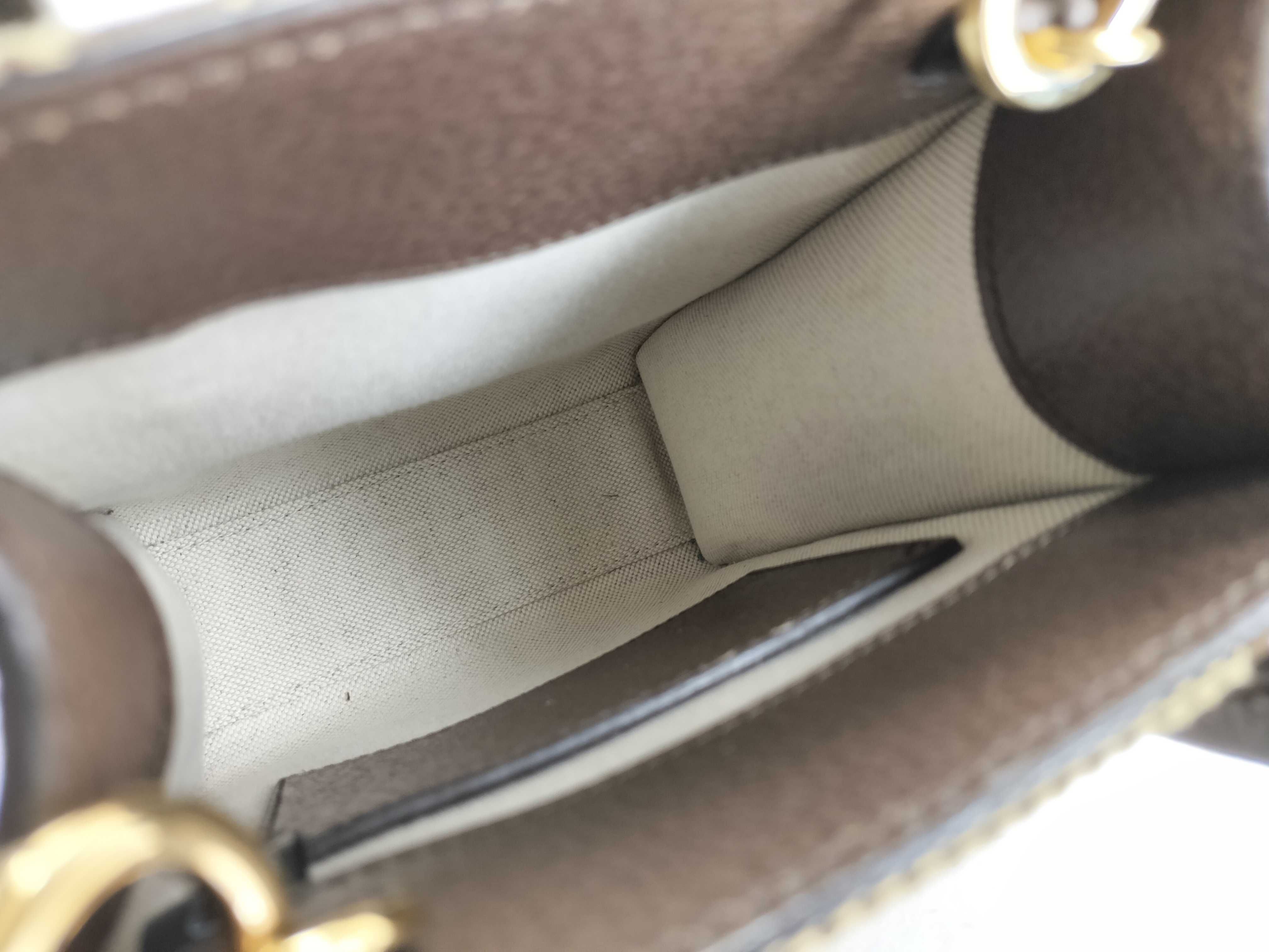 GG Canvas Jumbo GG Canvas x Leather 2-Way Handbag Beige x Brown 699406 Handbag — view 10