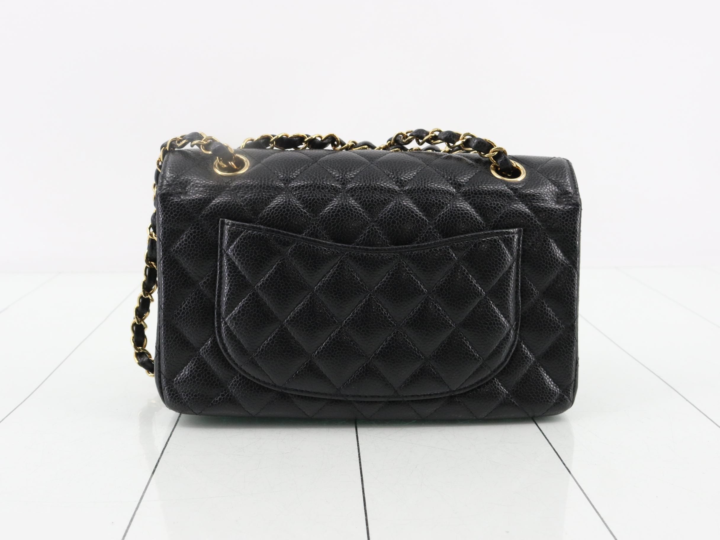 Matelassé 23 Caviar Skin Double Flap Double Chain Shoulder Bag — view 2