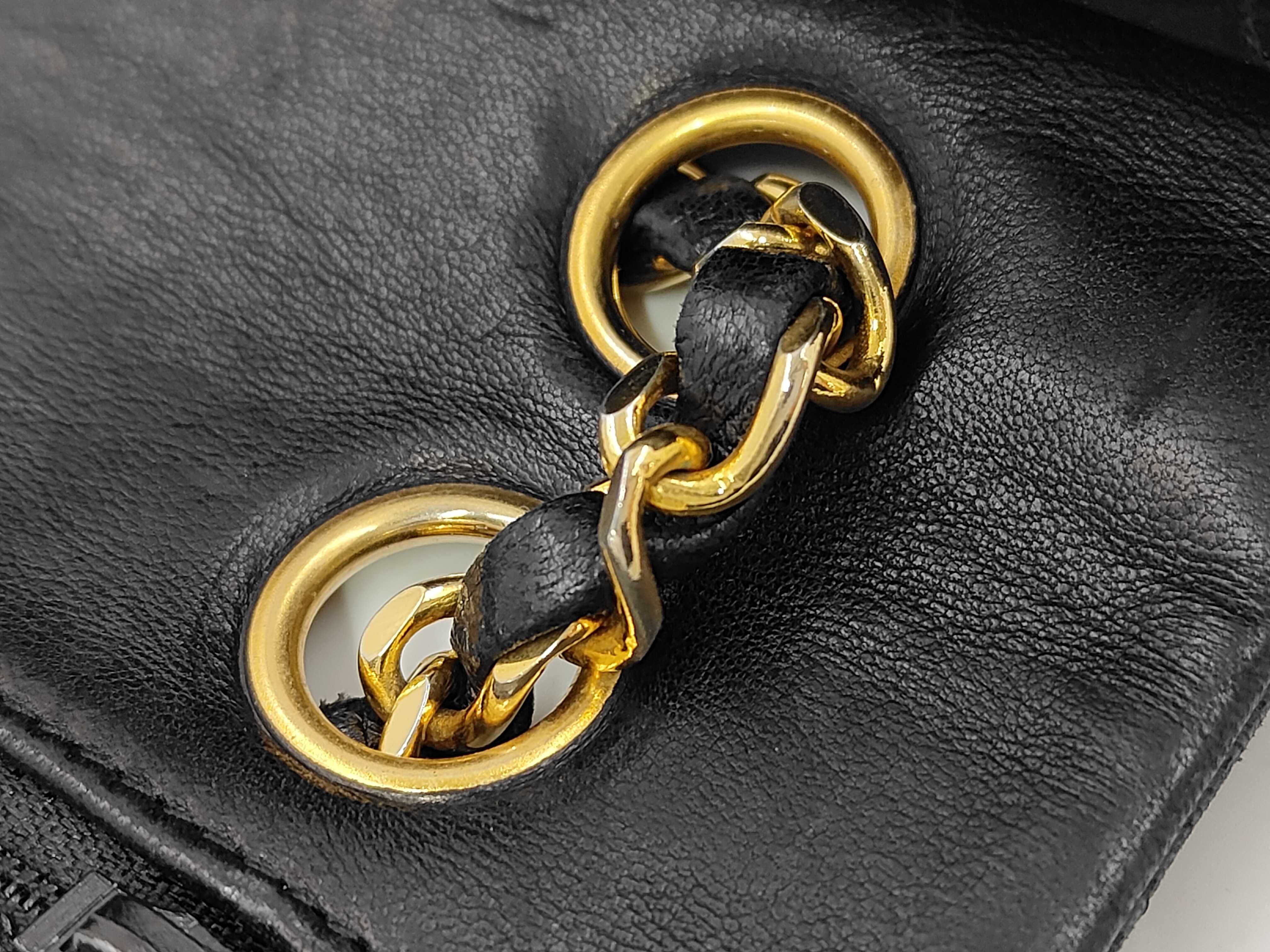 Lambskin Matelassé Double Flap Double Chain Shoulder Bag — view 5