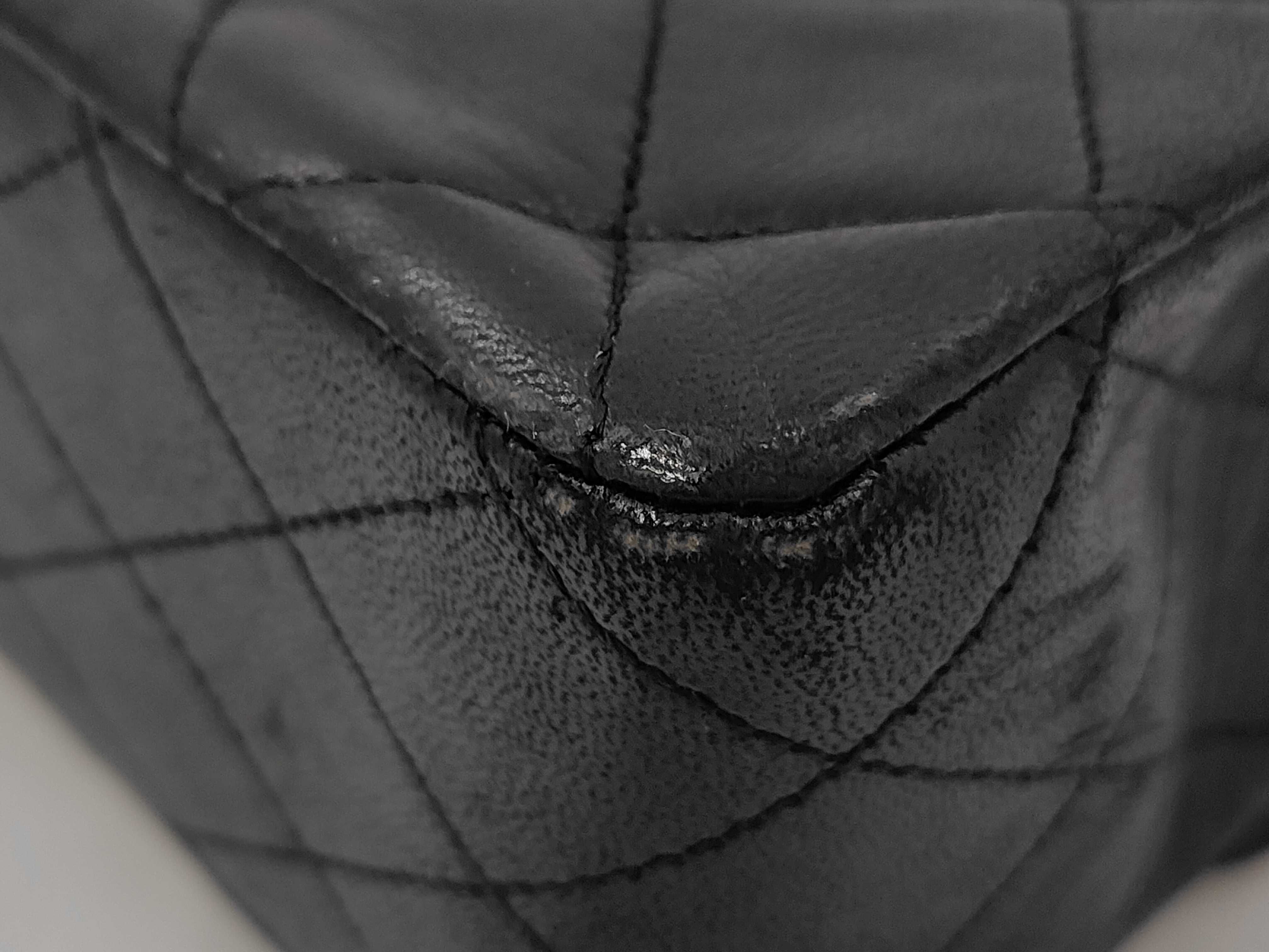Lambskin Matelassé Double Flap Double Chain Shoulder Bag — view 7