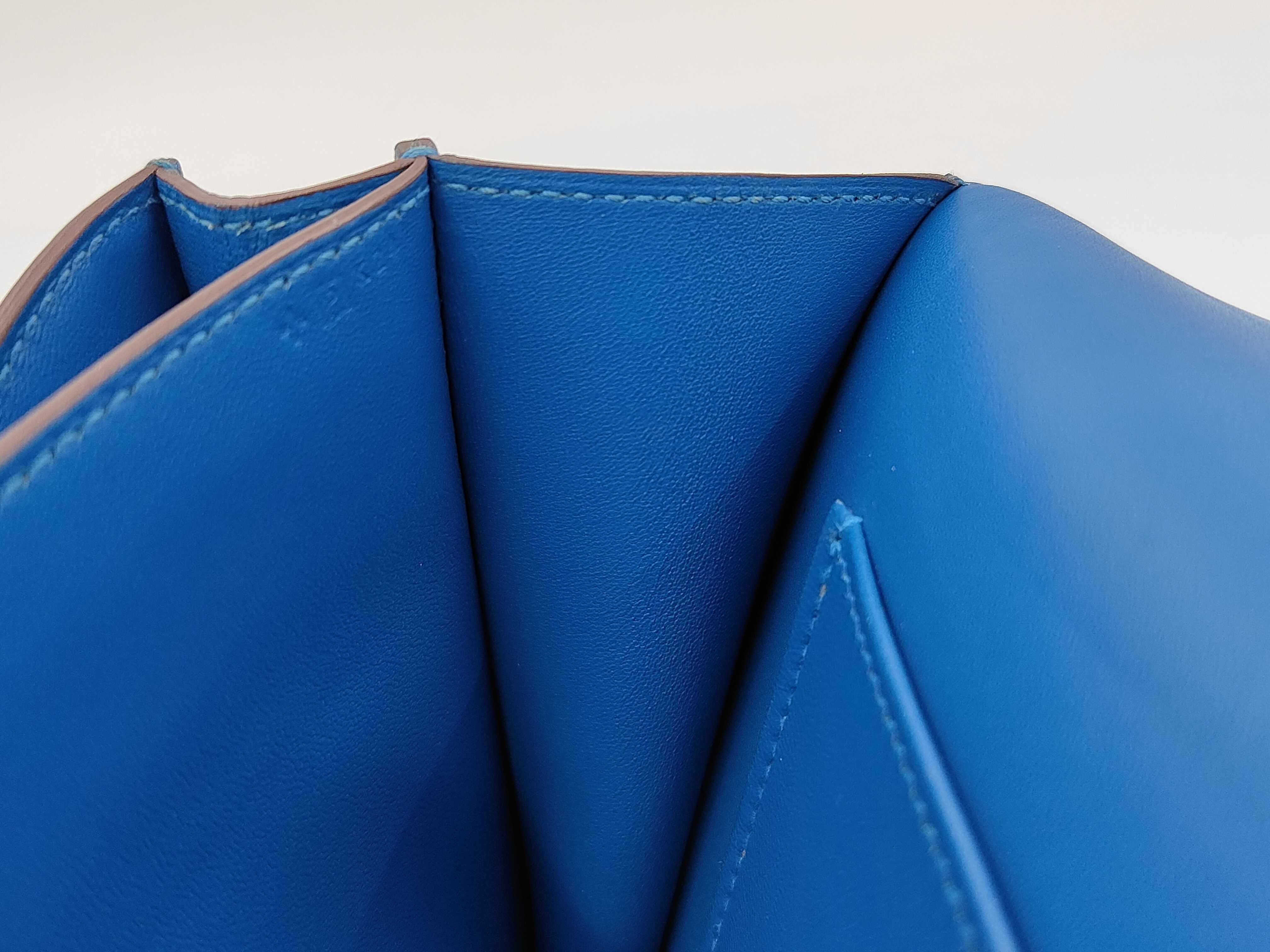 Constance Elan Shoulder Bag O stamp (2011 production) Leather Blue Shoulder Bag — view 13