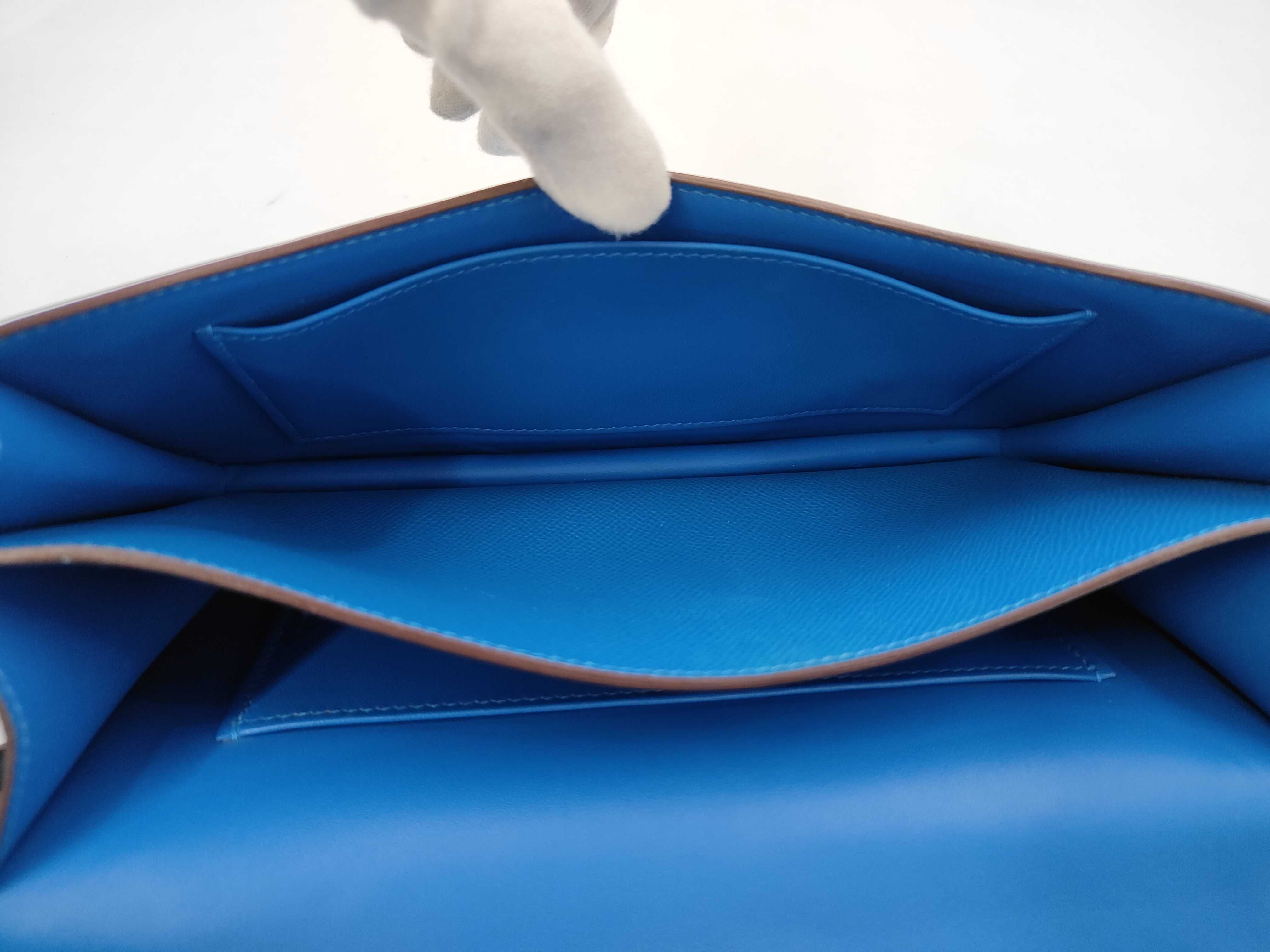 Constance Elan Shoulder Bag O stamp (2011 production) Leather Blue Shoulder Bag — view 15