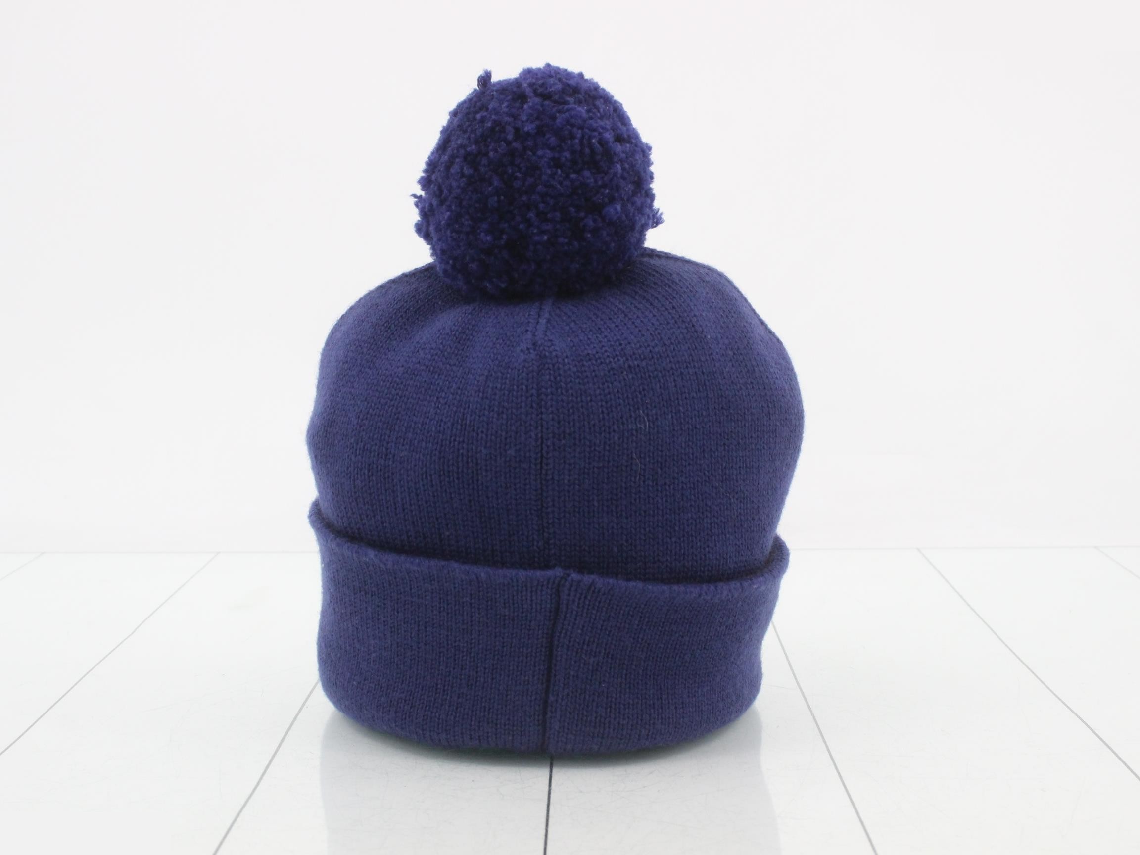 FXQ056 Logo Knit Hat, Navy — view 2