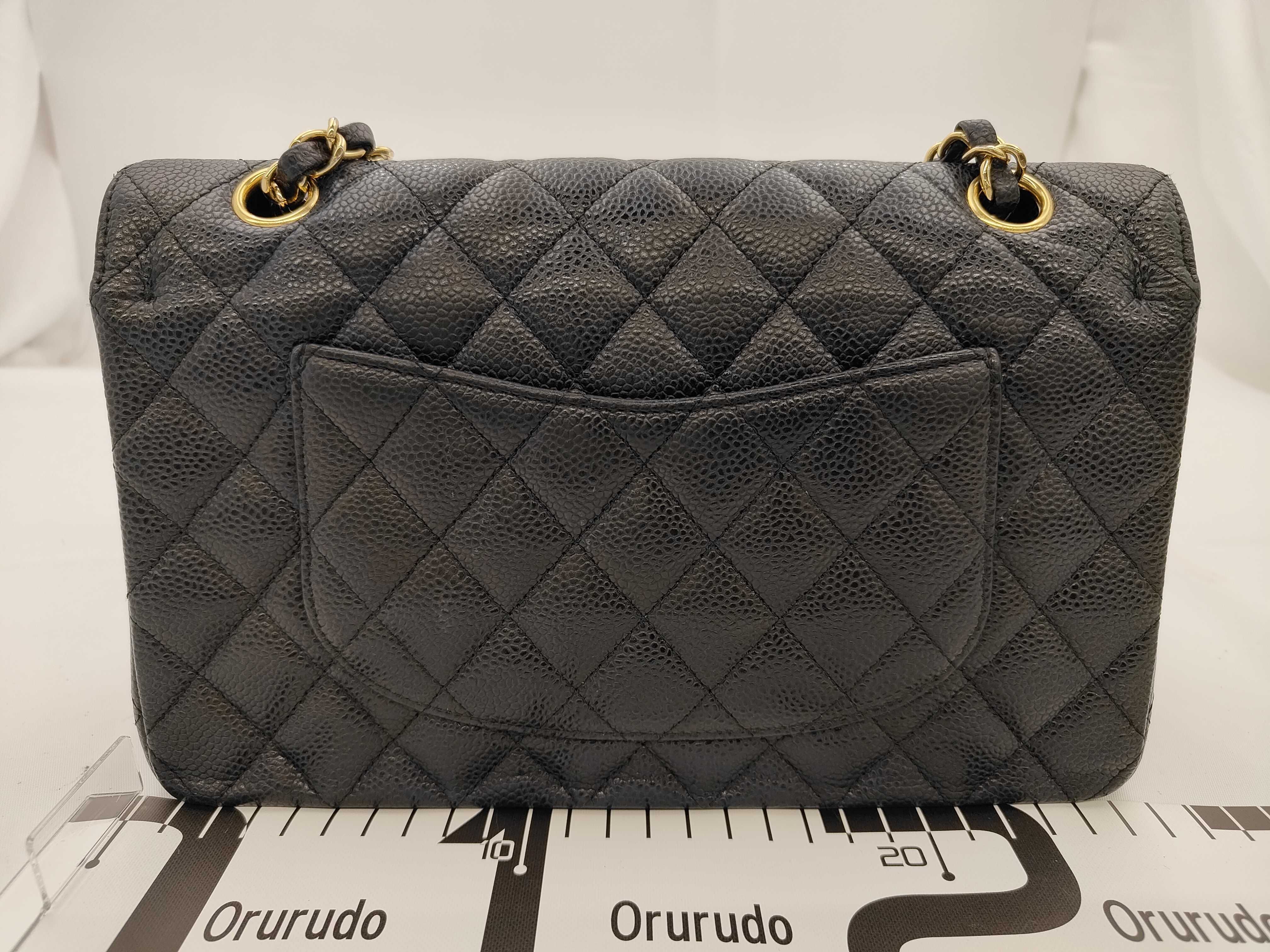 Matelassé 25 Chain Shoulder Bag, Double Flap, Caviar Leather, Black Shoulder Bag — view 2