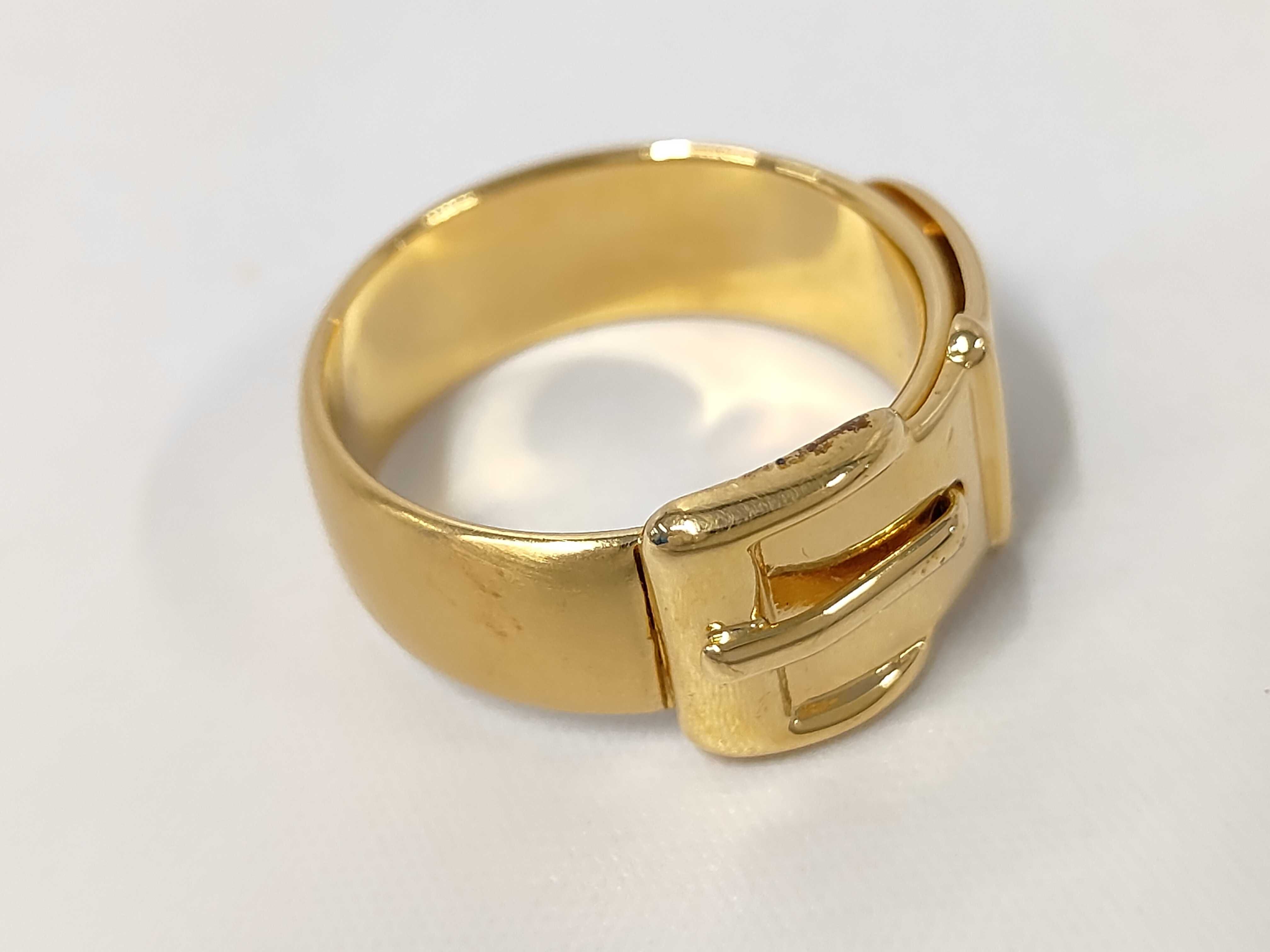 belt motif scarf ring, gold, other accessories — view 6