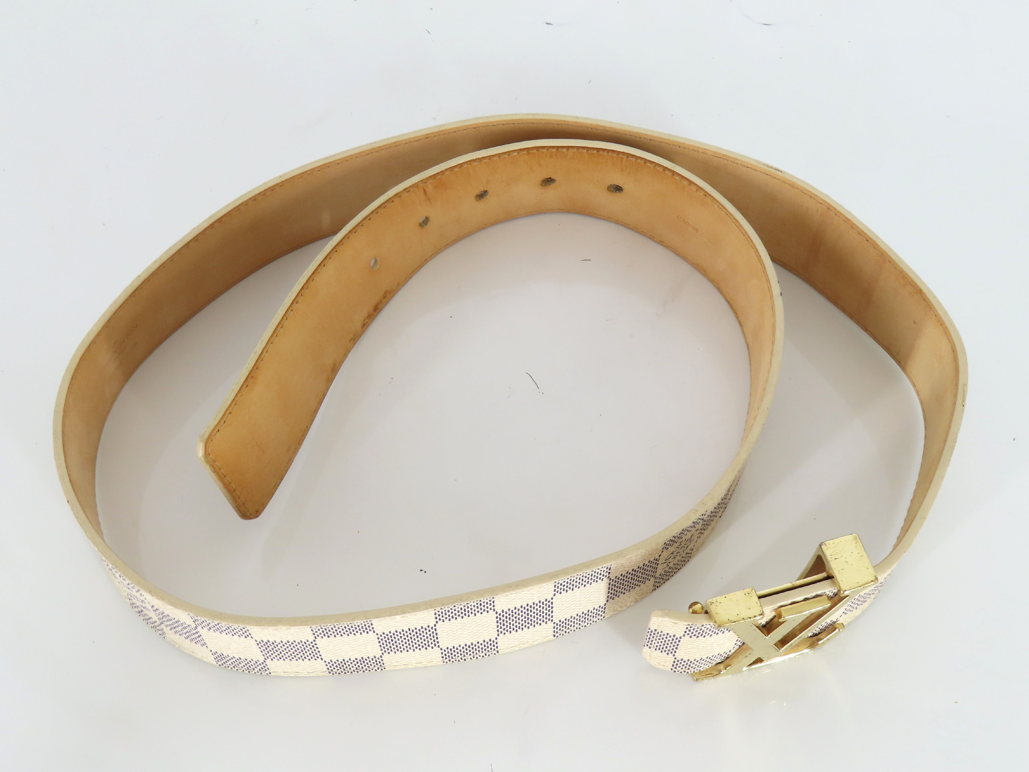 Damier Azur Belt, Beige, Size 95/38 — view 2