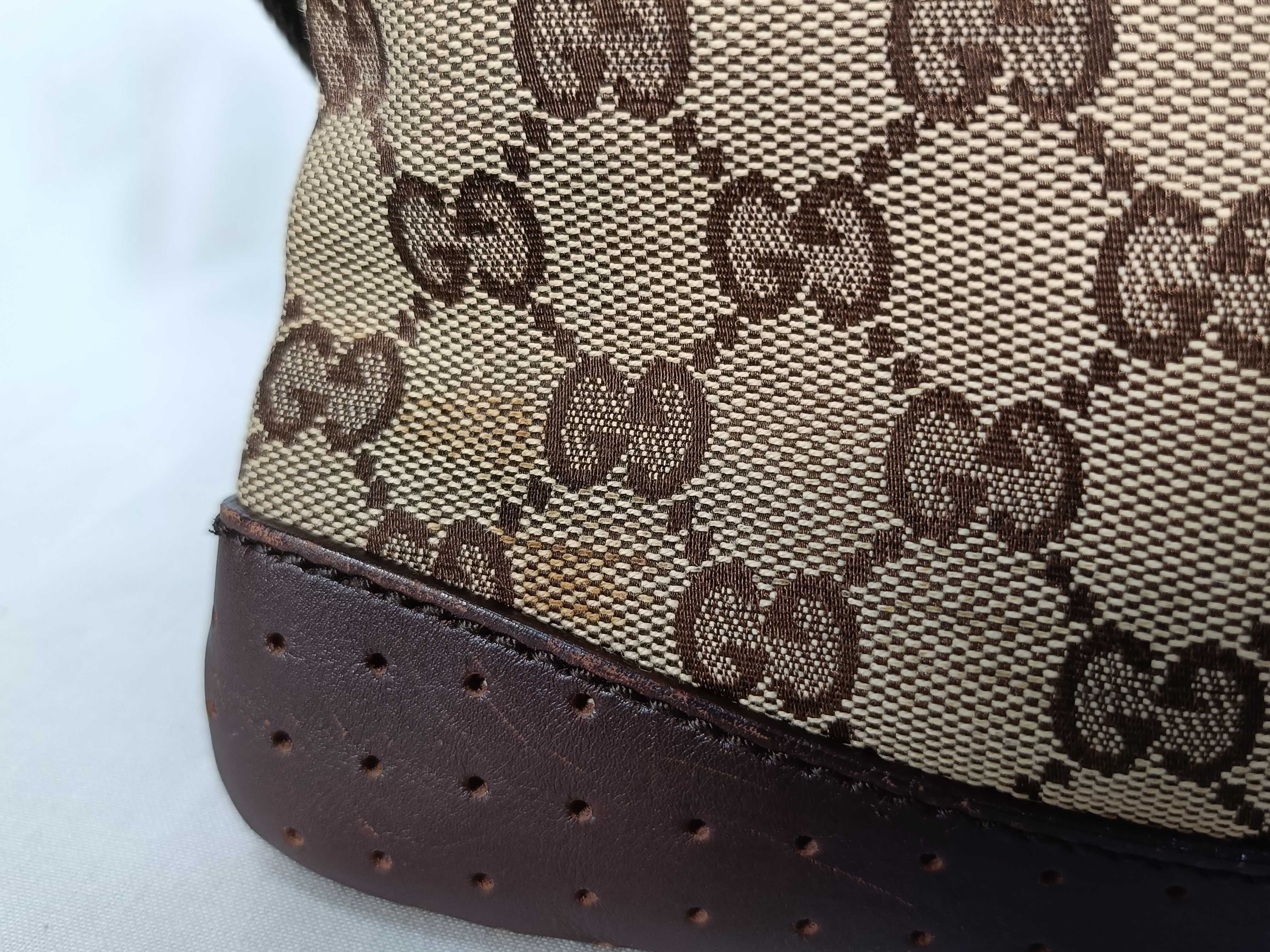 Perforated GG Canvas Shoulder Bag — view 3
