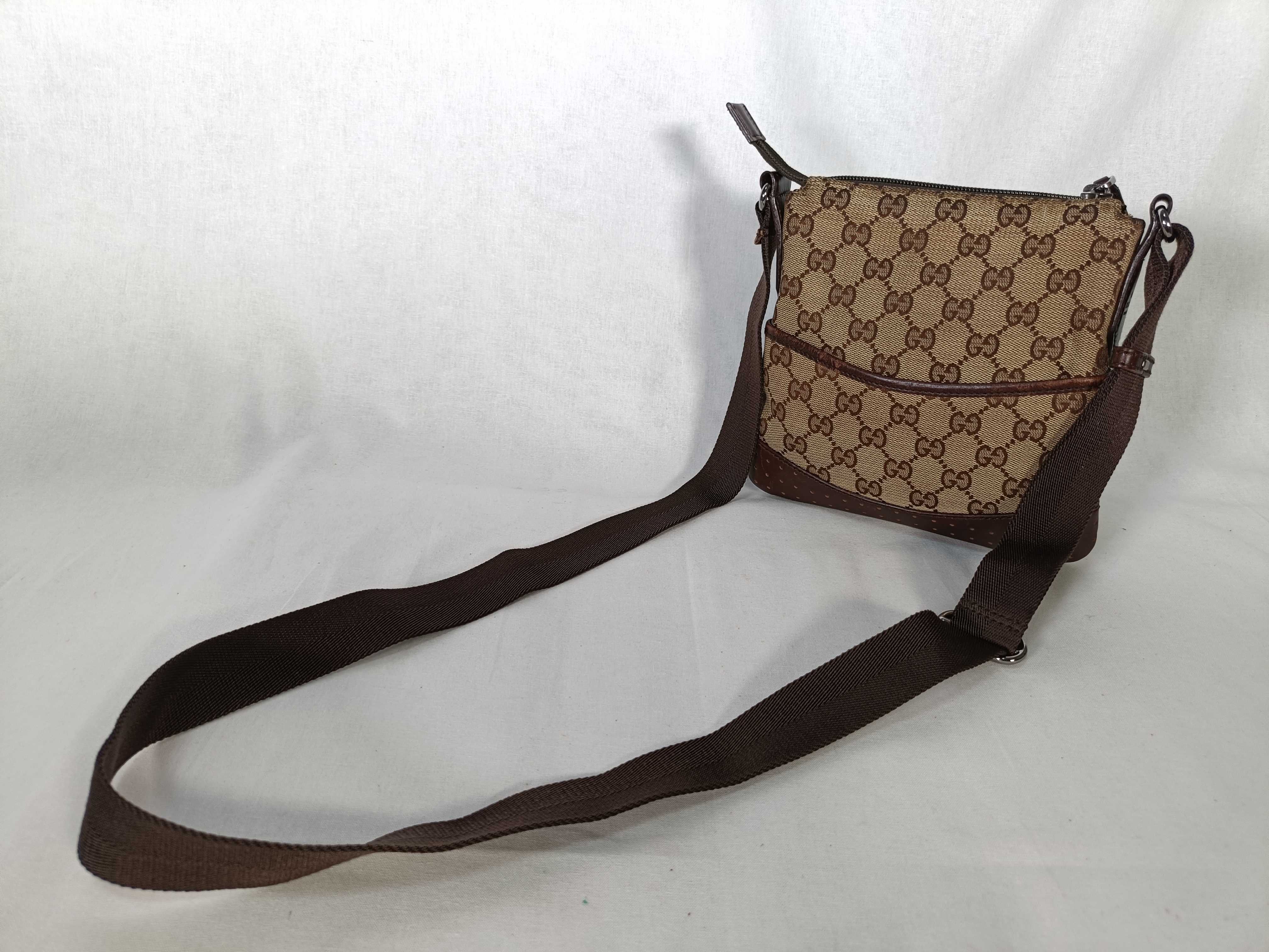 Perforated GG Canvas Shoulder Bag — view 7