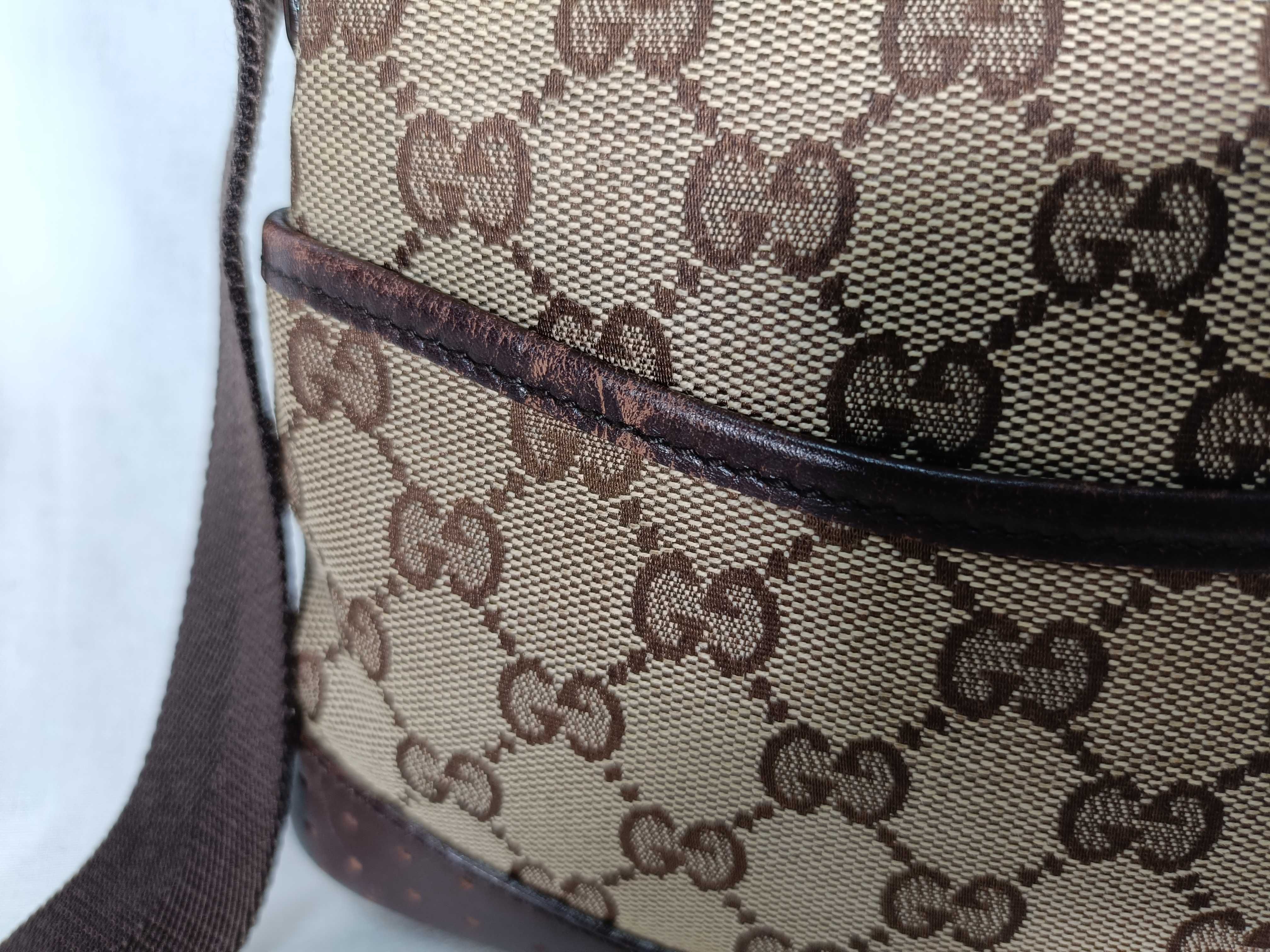 Perforated GG Canvas Shoulder Bag — view 8