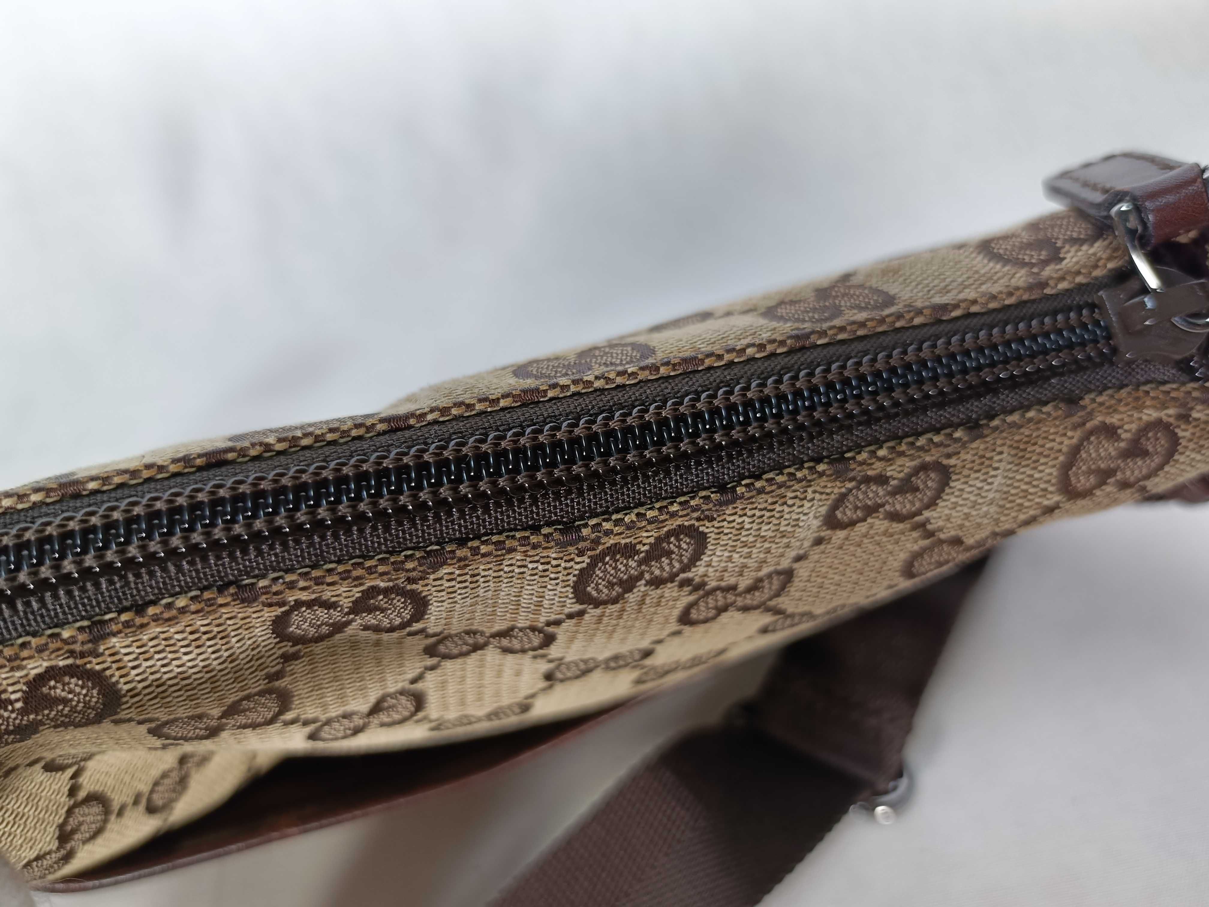 Perforated GG Canvas Shoulder Bag — view 9