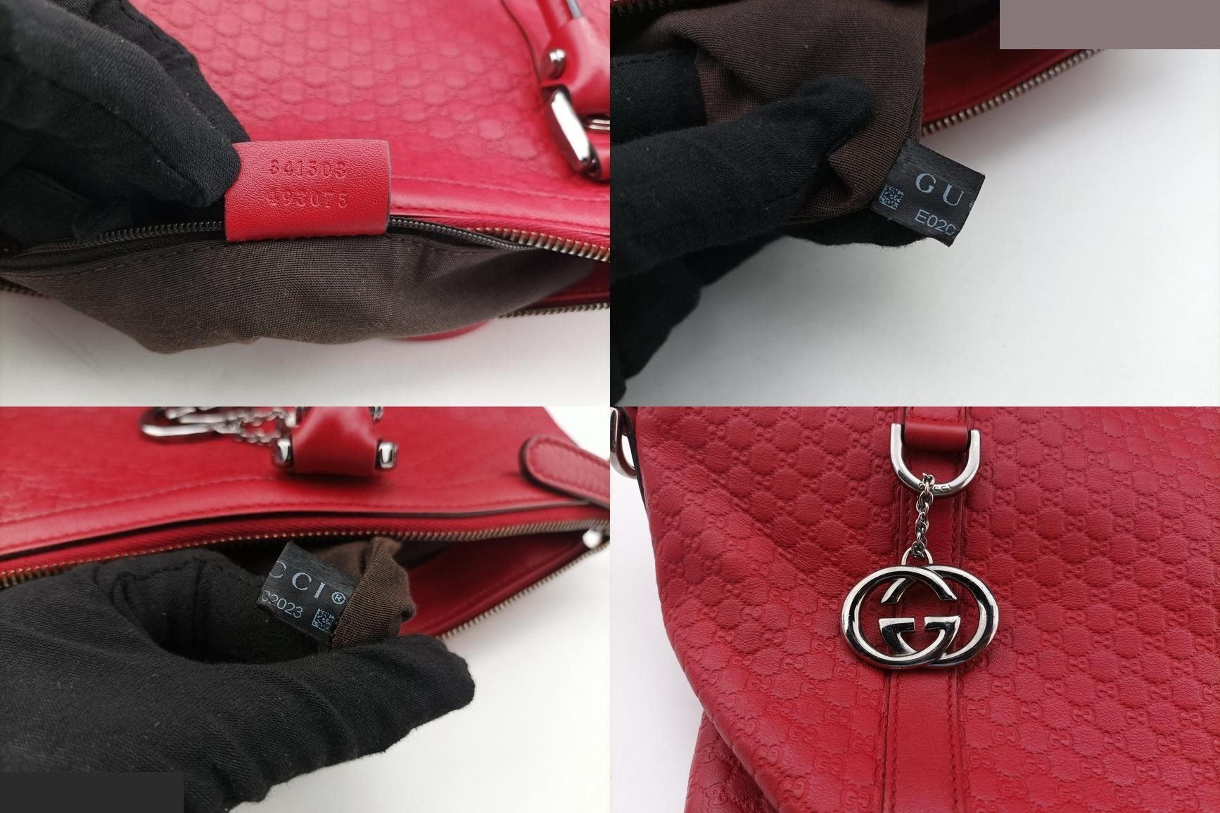 GG Charm Dome Leather Red — view 8
