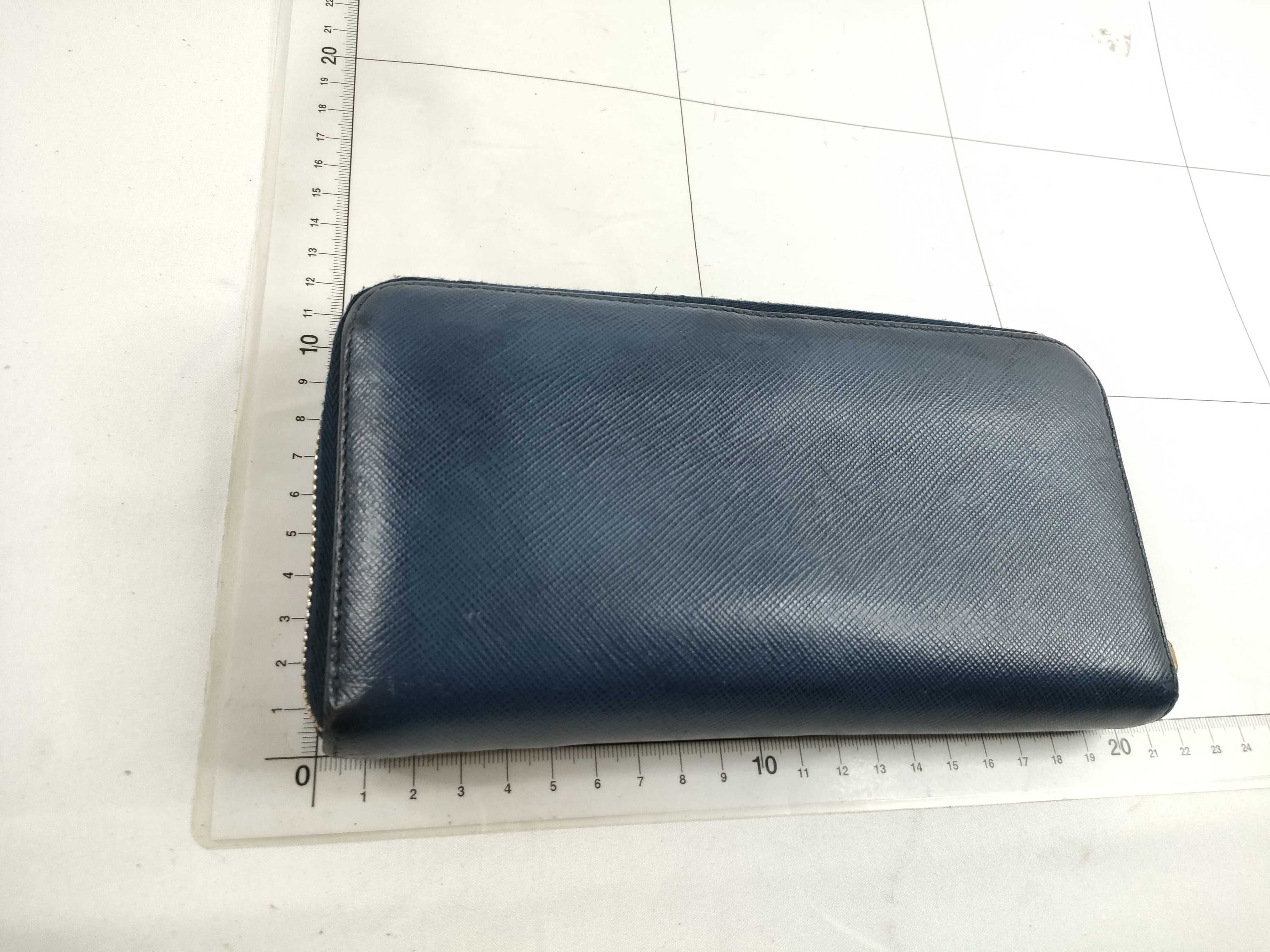 Saffiano Round Zip Wallet Blue Ribbon Wallet — view 2