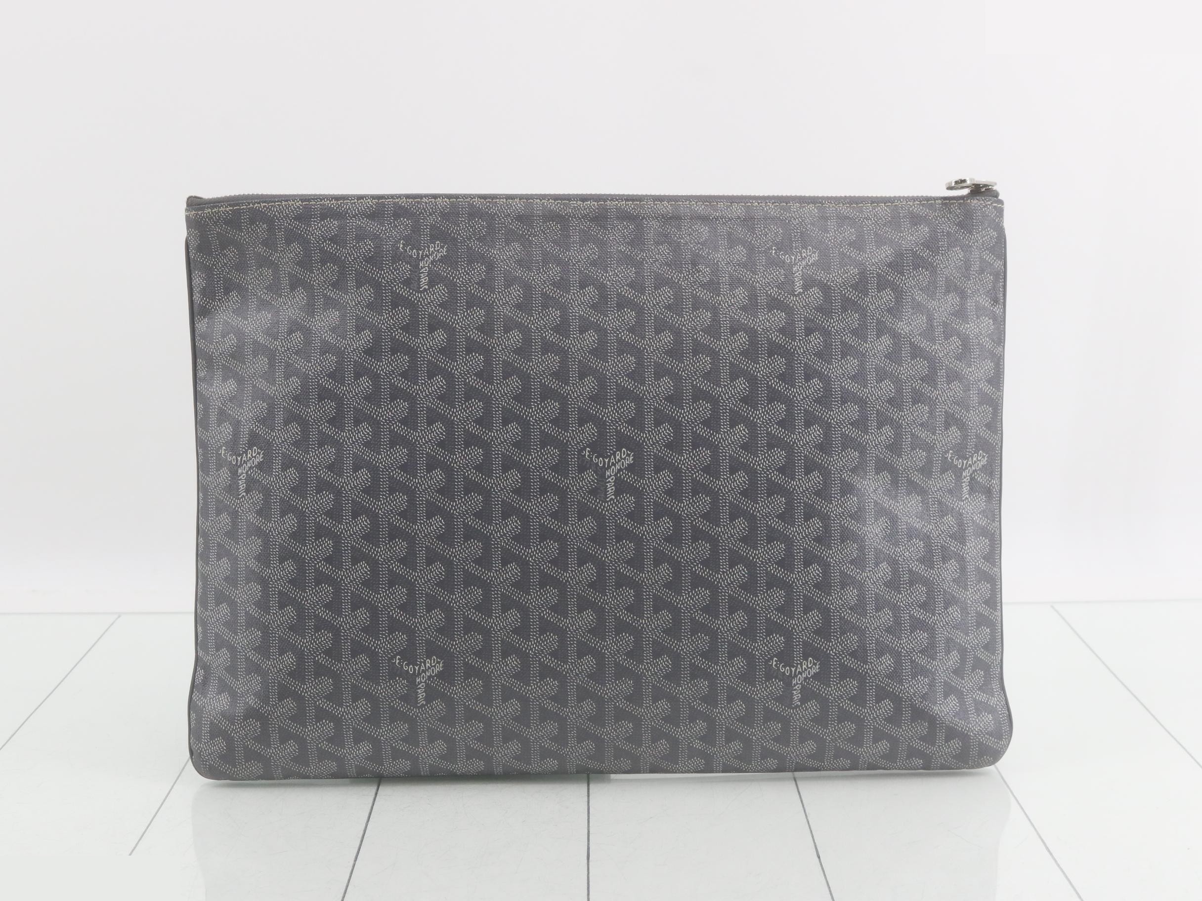 Sena GM PVC Clutch Bag, Gray — view 2