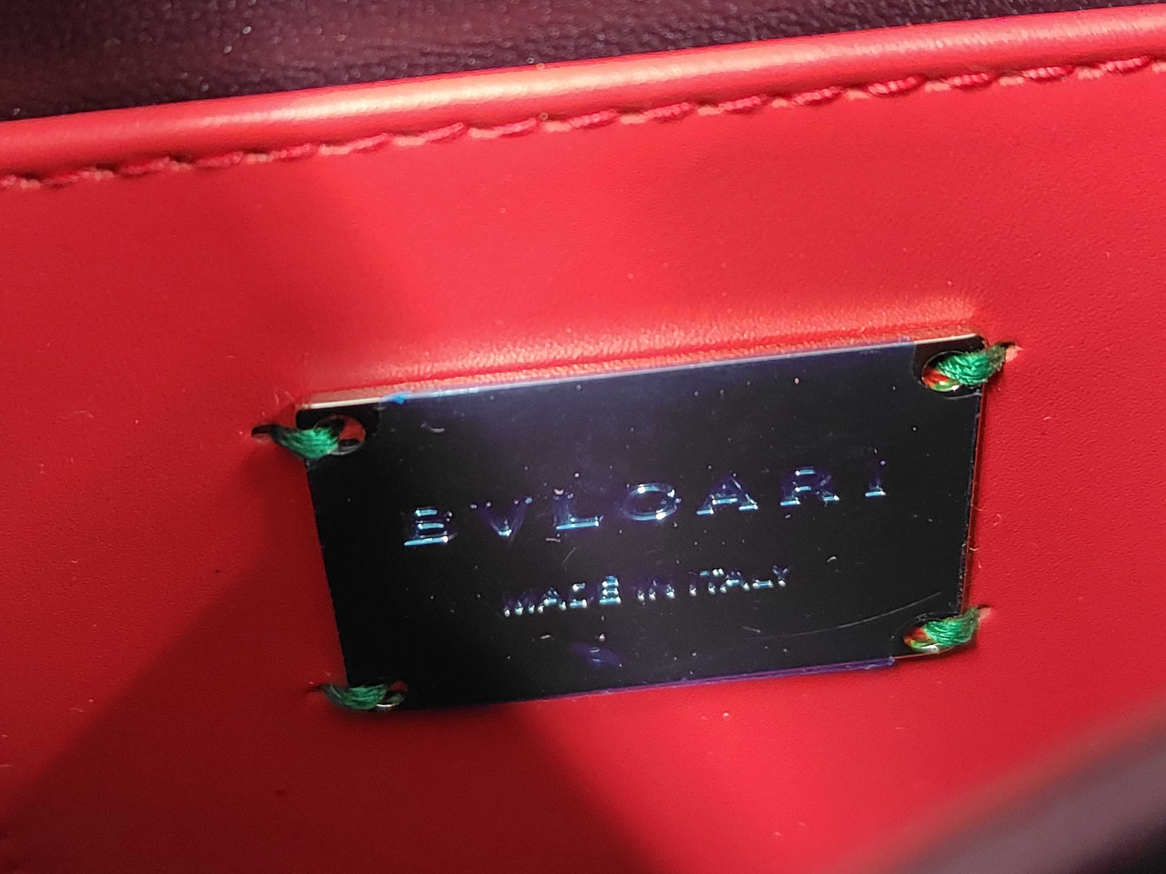 Serpenti 2-Way Handbag, Stingray Leather, Red, Bulgari Handbag — view 10