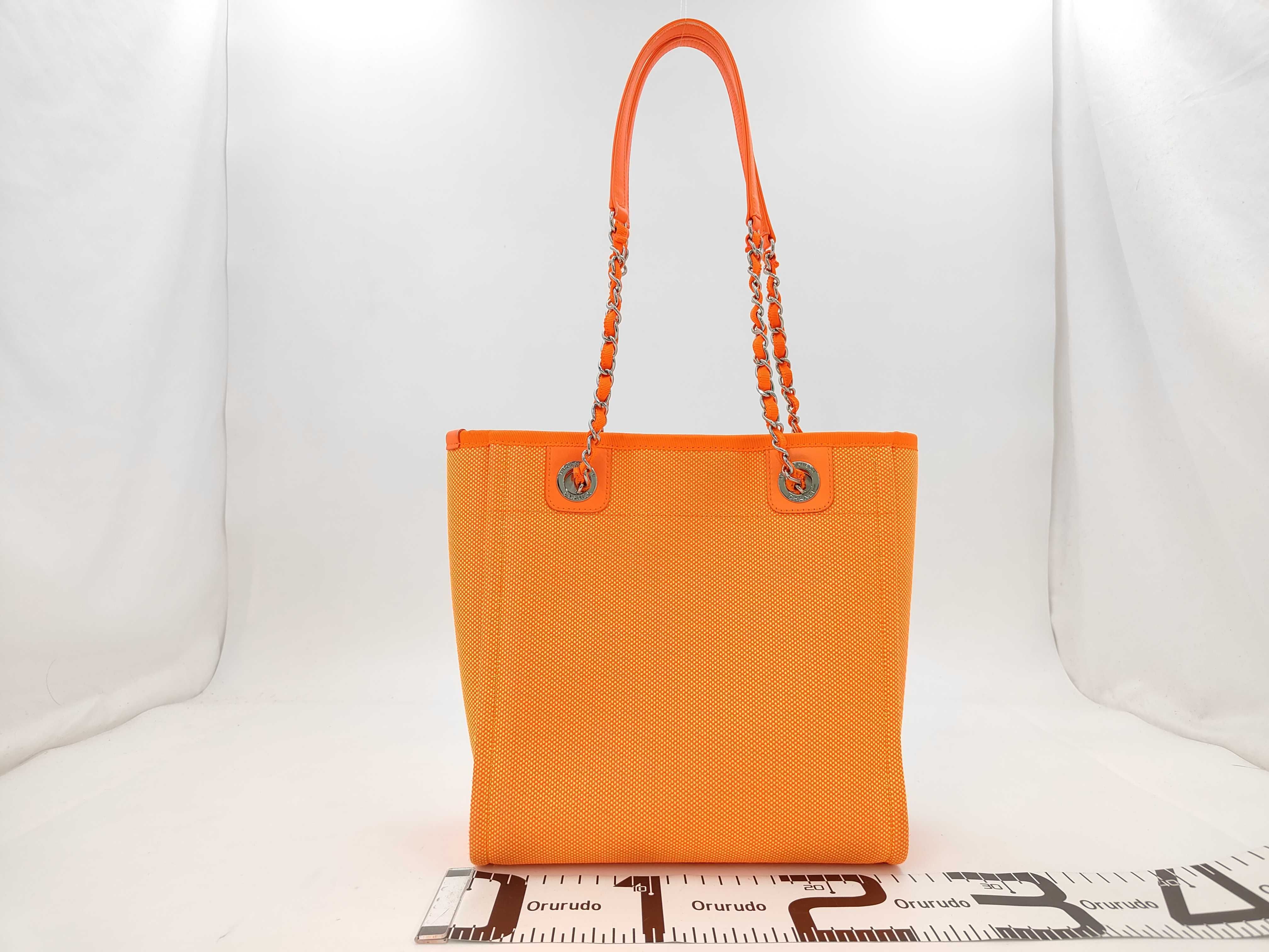 BAG DEAUVILLE NO.31 SMALL CHAIN ​​TOTE NEON ORANGE W CARD A66939 31347468 Tote Bag — view 2