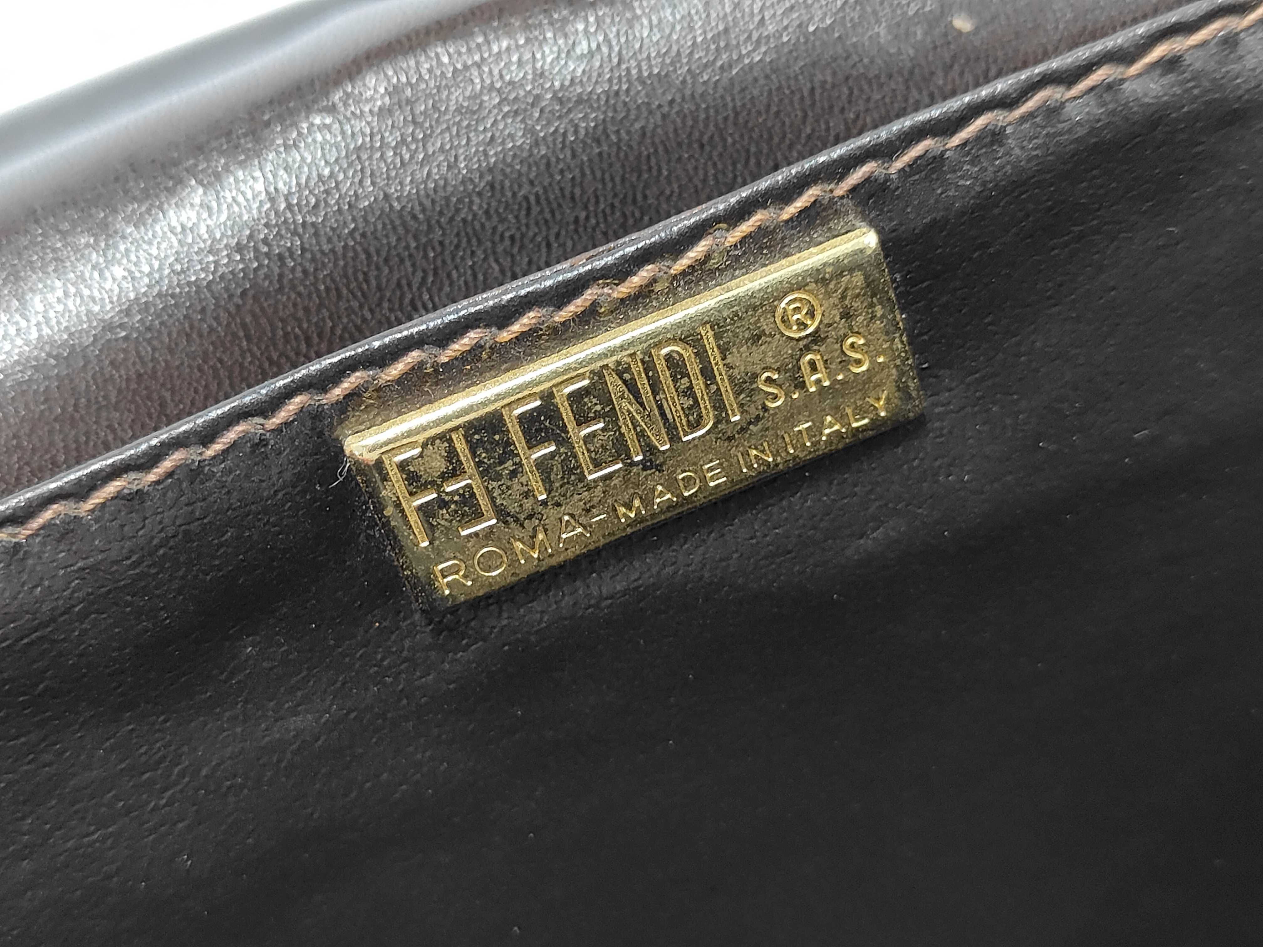 Zucca Brown Canvas Leather Shoulder Bag — view 12