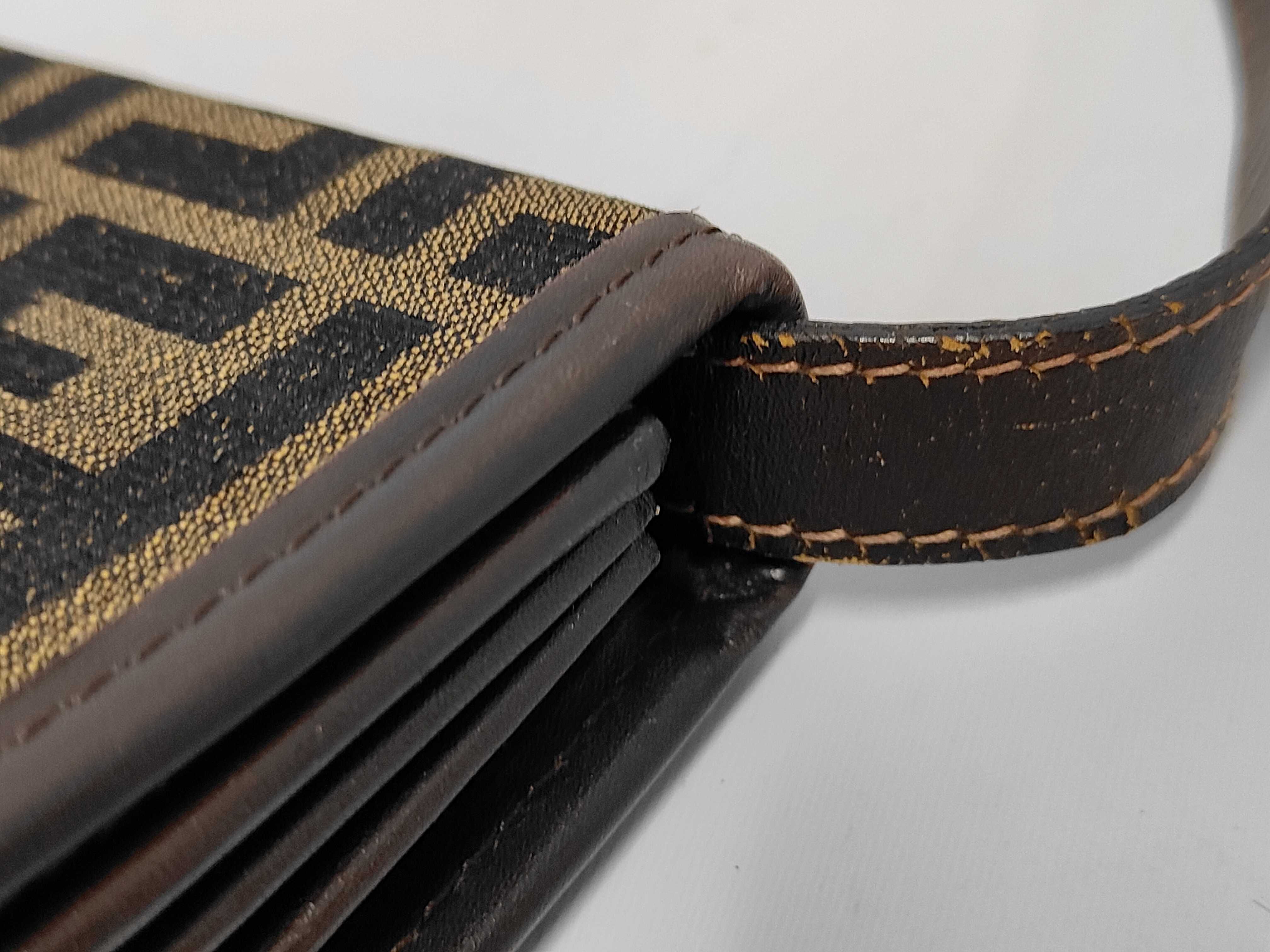 Zucca Brown Canvas Leather Shoulder Bag — view 8