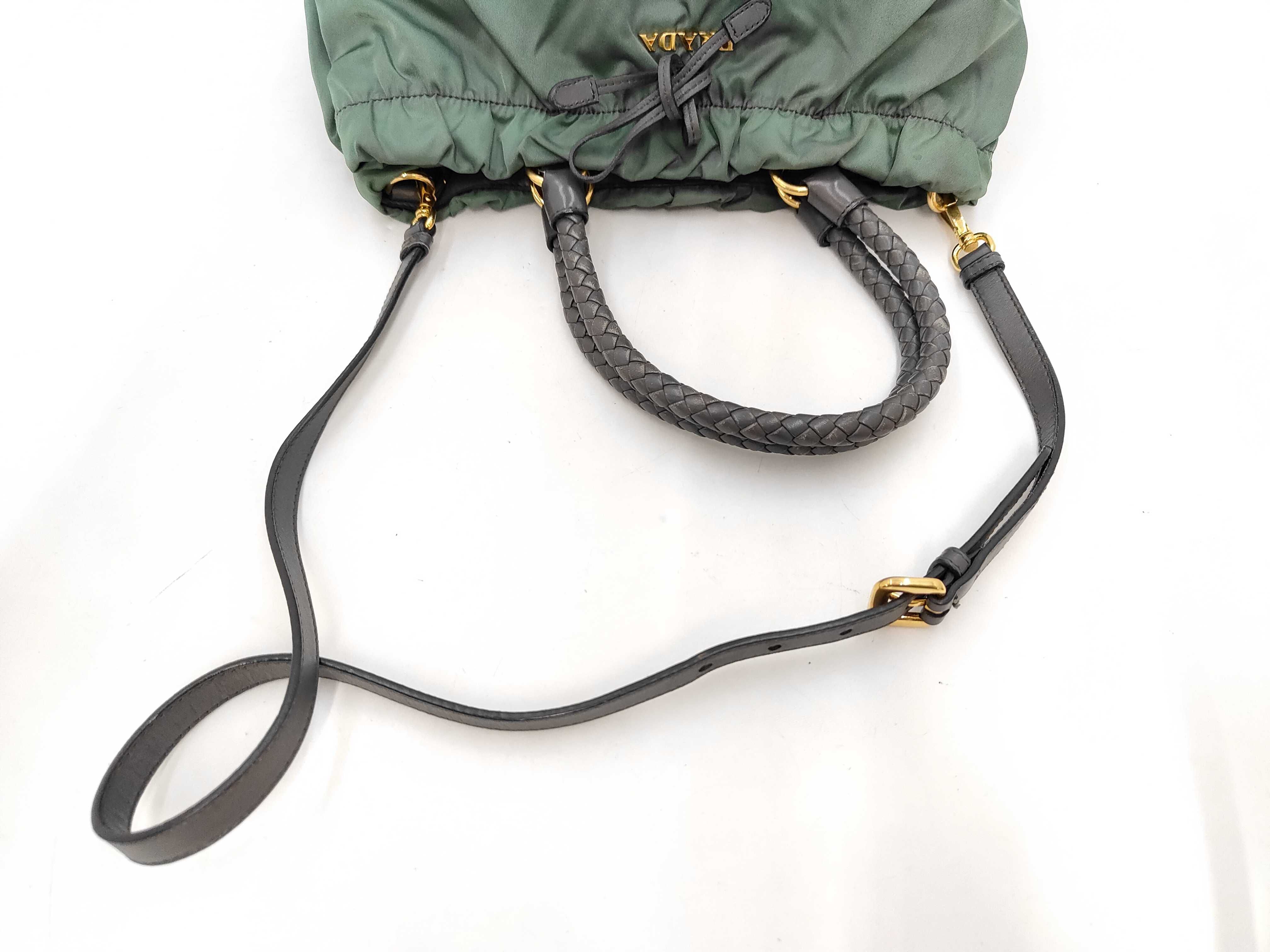 Nylon Prada Nylon 2-Way Bag Green Handbag — view 5