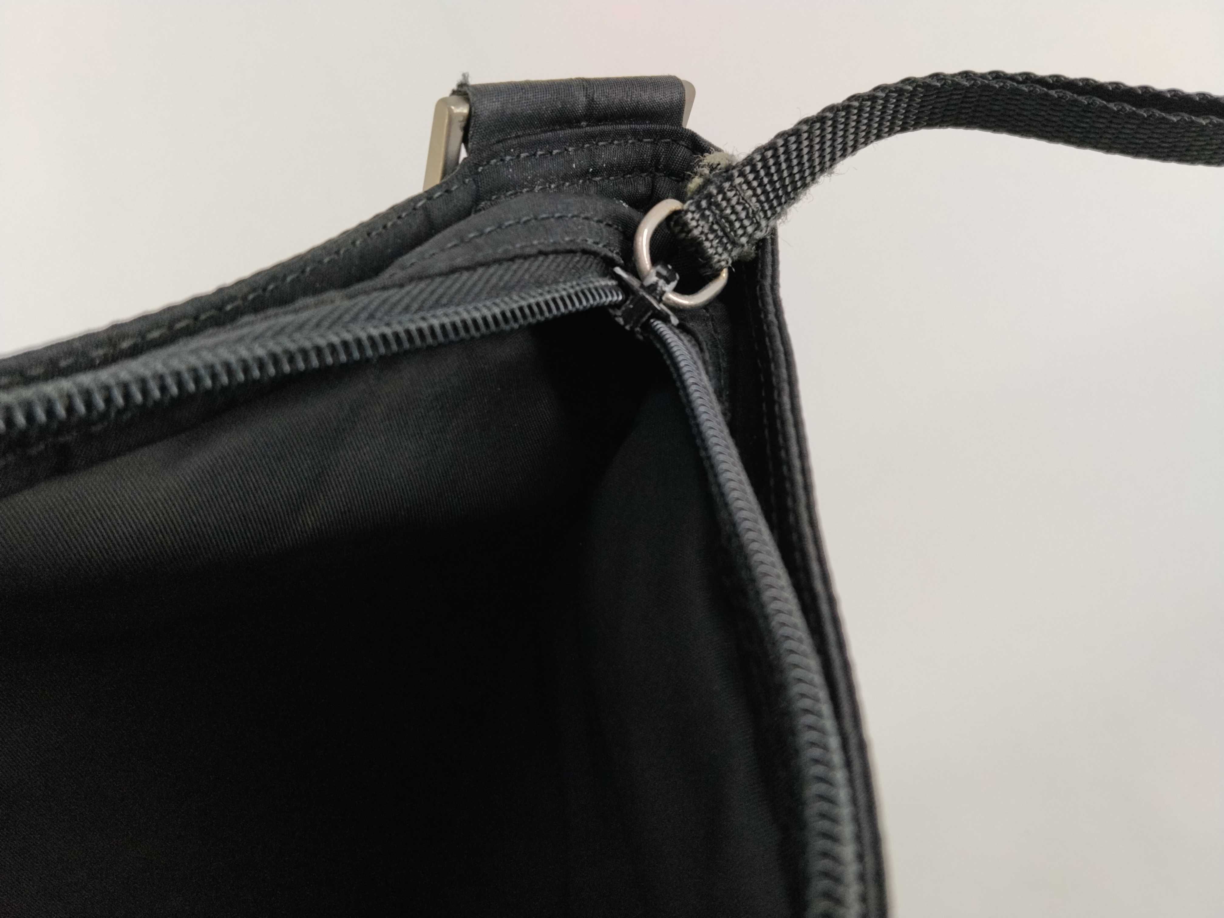 Nylon Shoulder Bag, Black Nylon Shoulder Bag — view 12