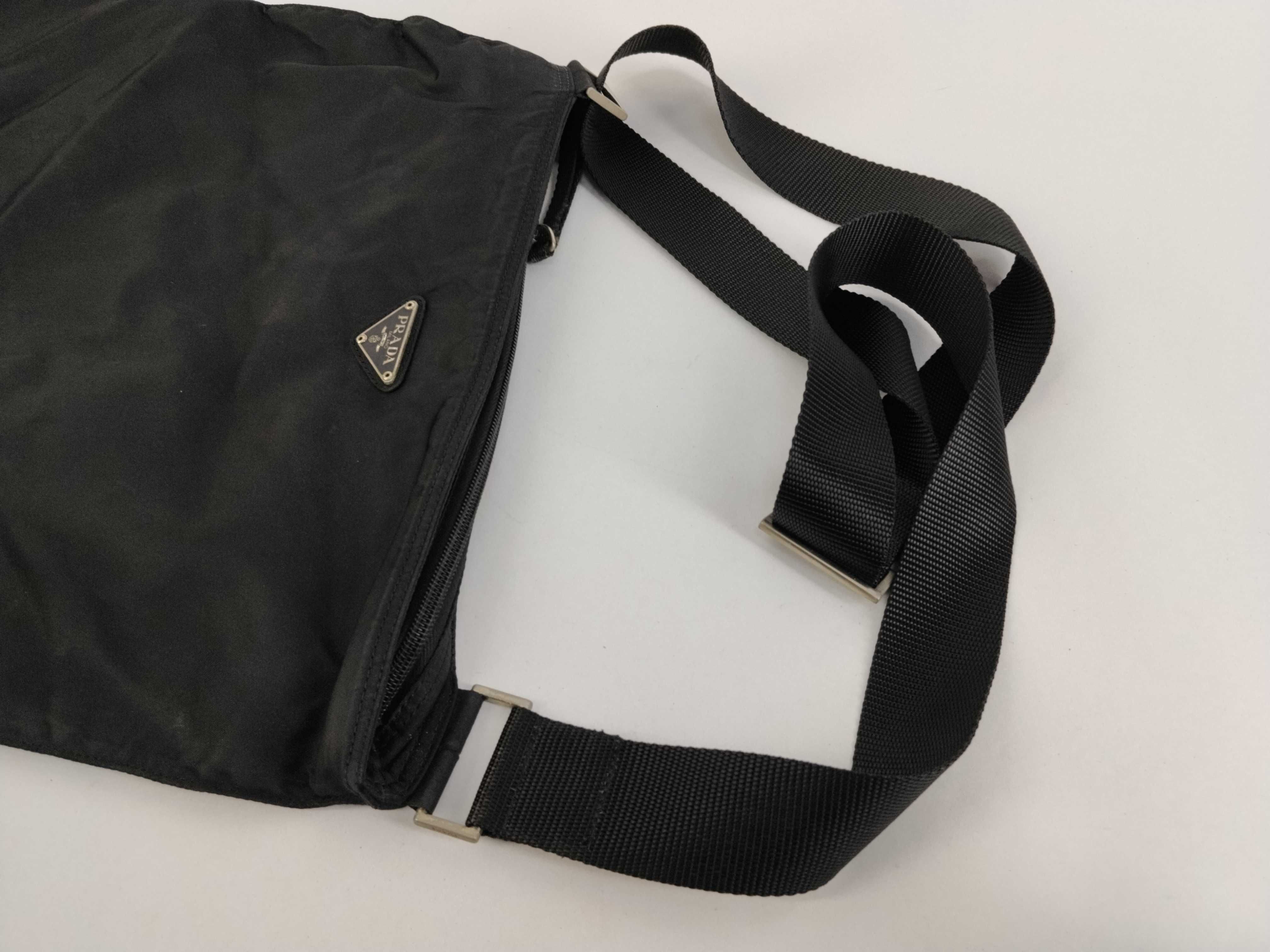 Nylon Shoulder Bag, Black Nylon Shoulder Bag — view 3