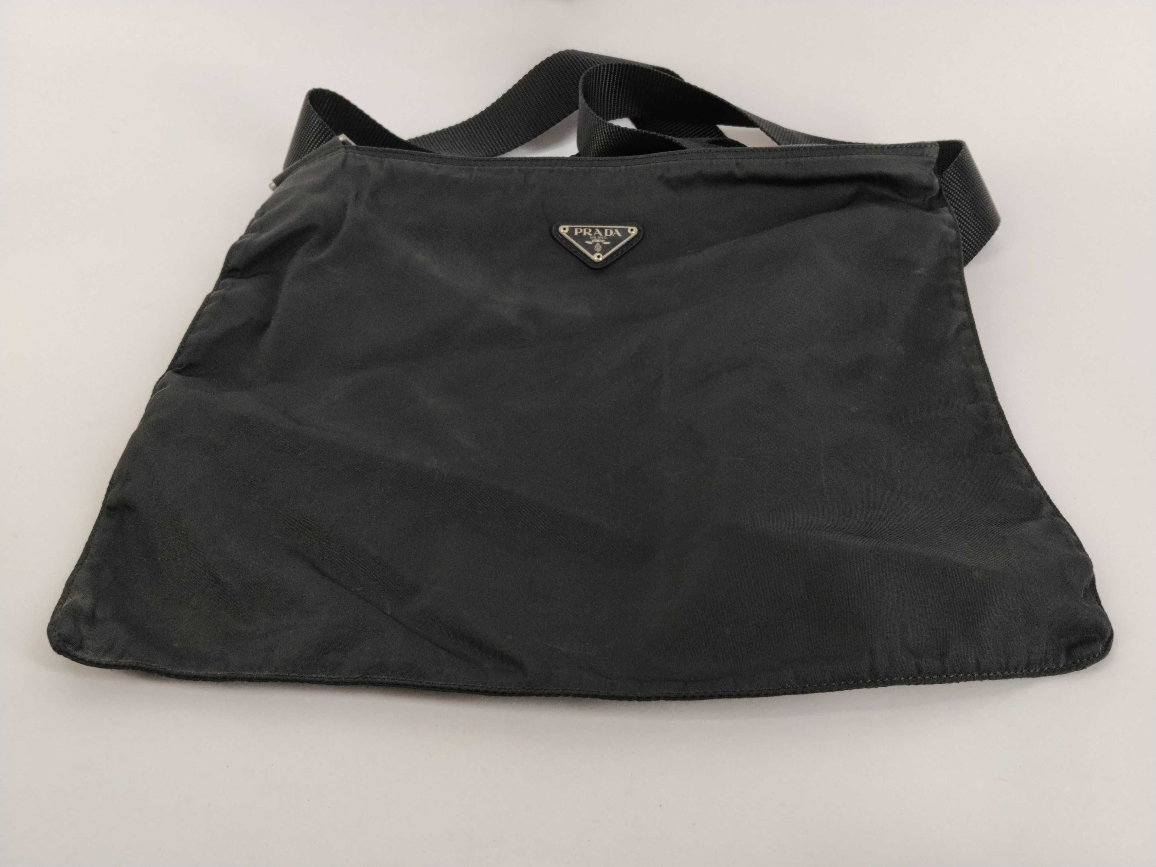 Nylon Shoulder Bag, Black Nylon Shoulder Bag — view 7