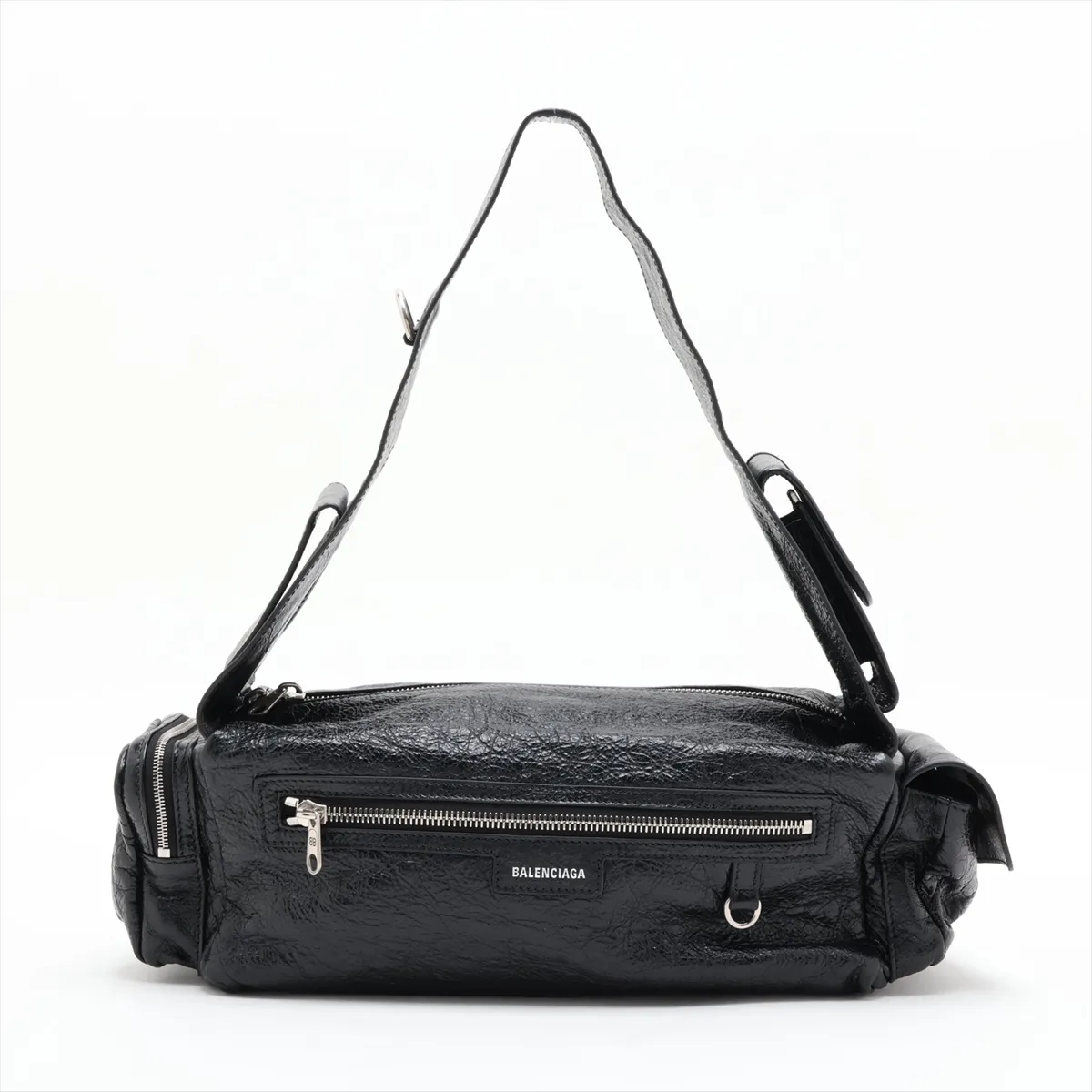 Superbusy 702167 Leather Shoulder Bag, Black — view 2
