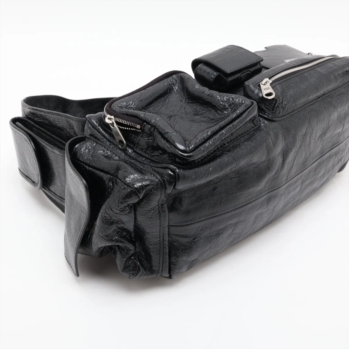 Superbusy 702167 Leather Shoulder Bag, Black — view 4