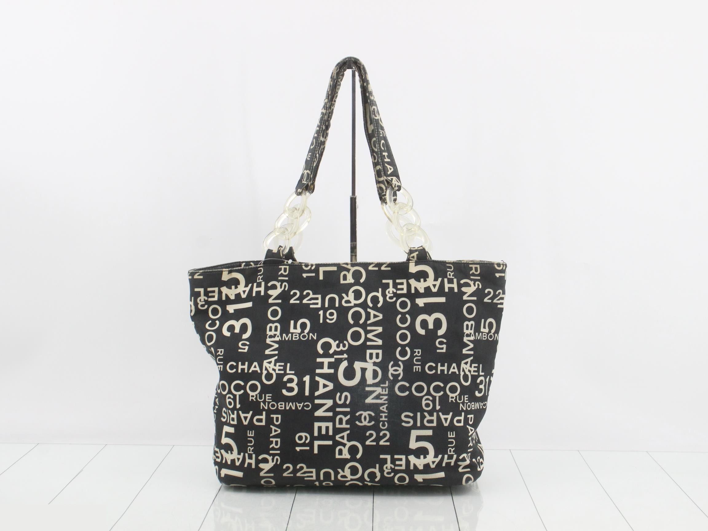 Canvas Cambon Tote Bag, Black — view 2