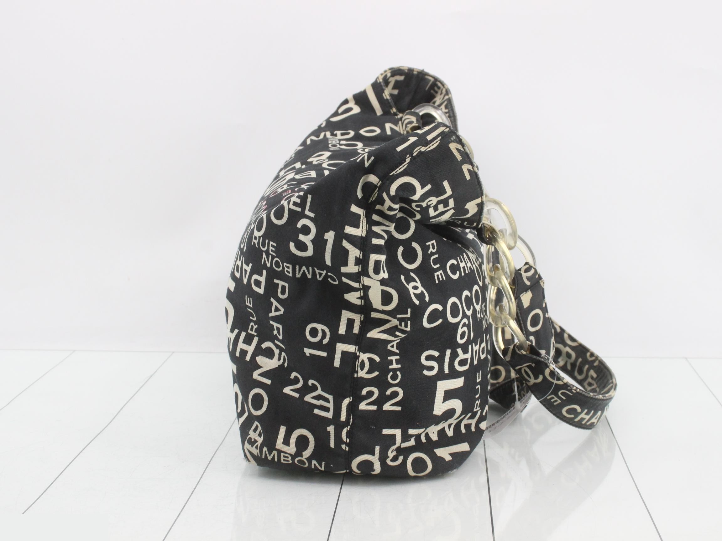 Canvas Cambon Tote Bag, Black — view 3