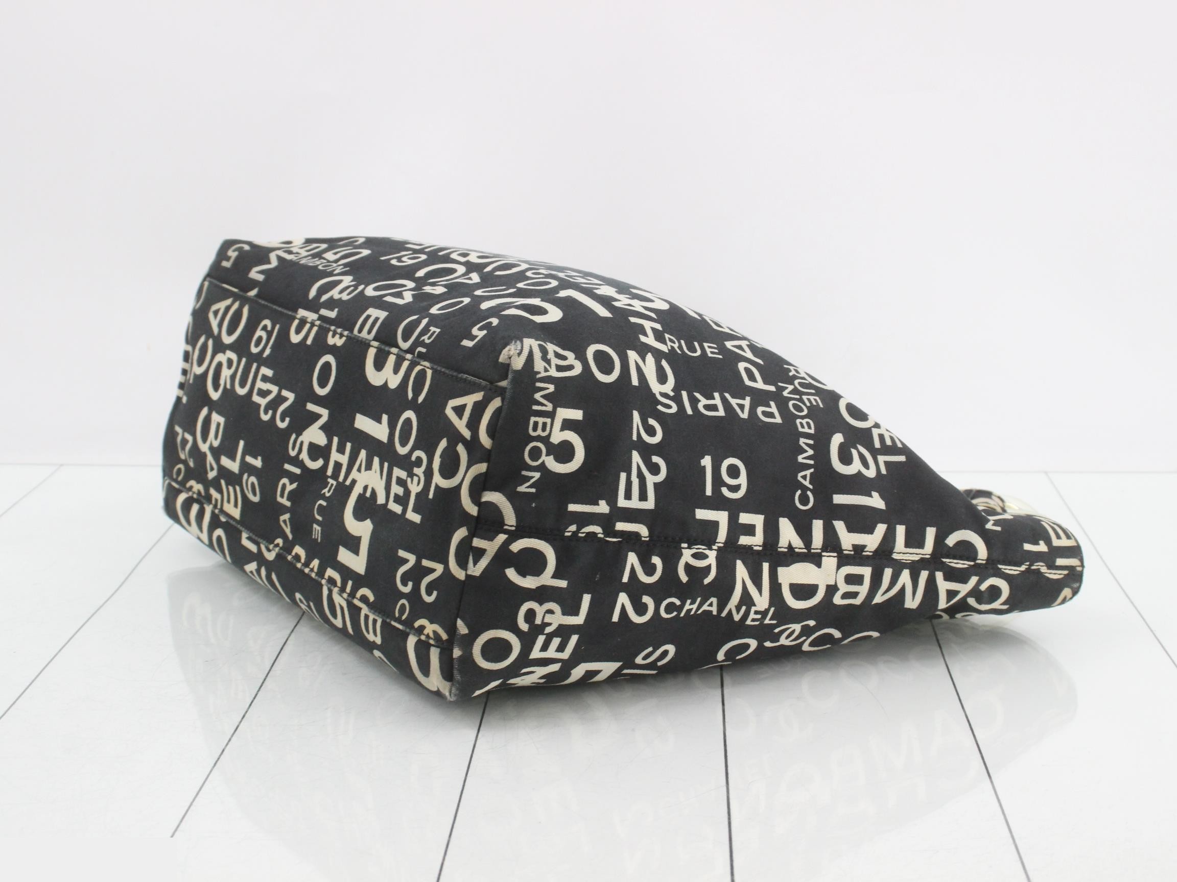 Canvas Cambon Tote Bag, Black — view 6